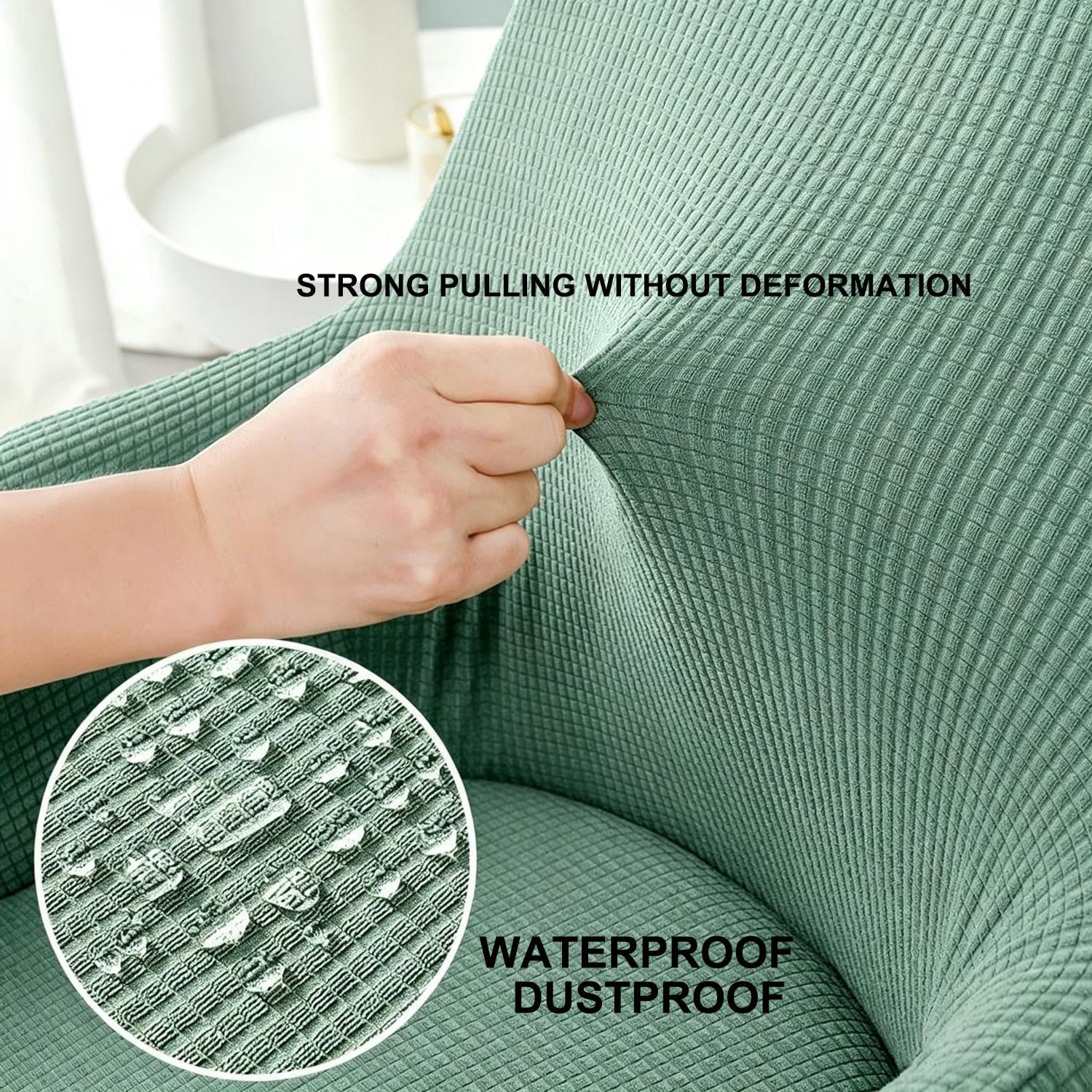 Juego de fundas para silla elásticas extraíbles con reposabrazos, naranja-2 unidades