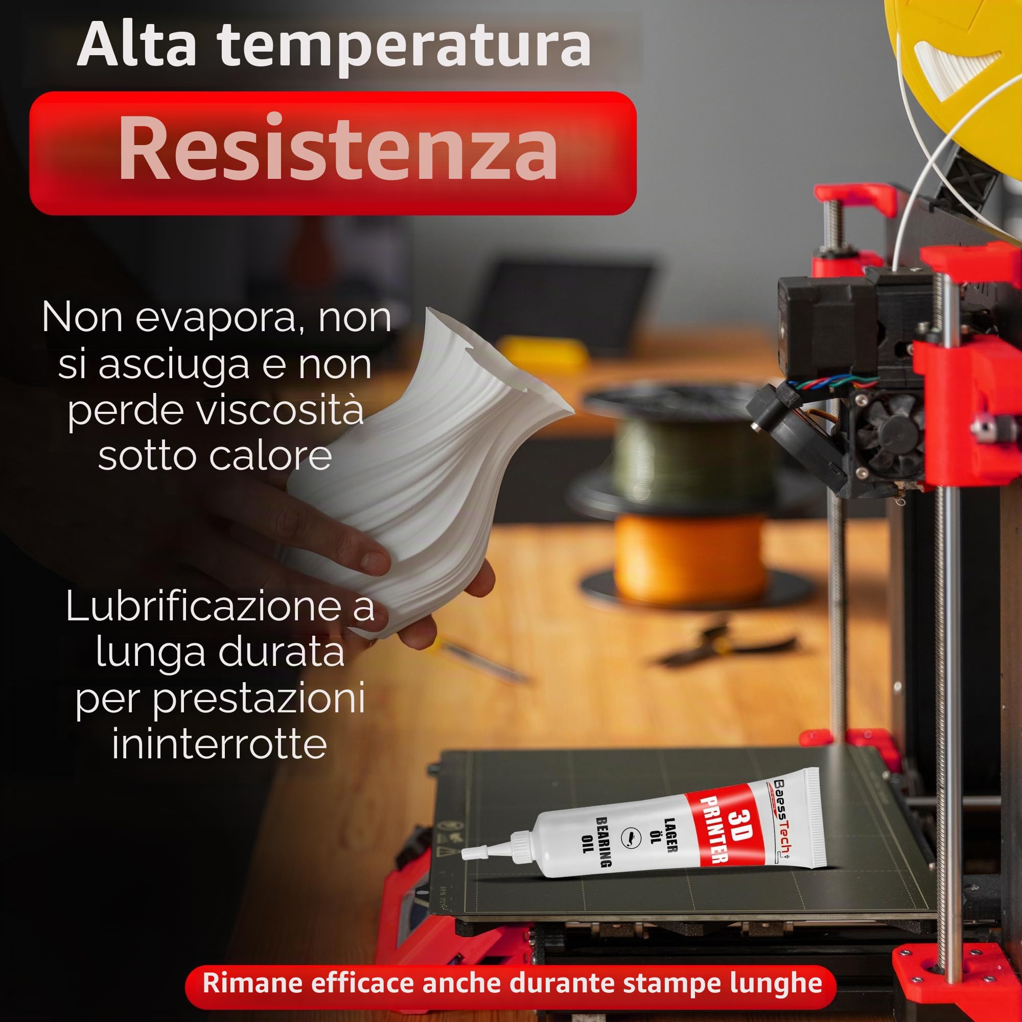 Set di accessori per lubrificanti per stampanti 3D e olio per la manutenzione professionale - Olio per mandrino per ottimizzare la stampa e ridurre il rumore - Lubrificante per stampa 3D, 30