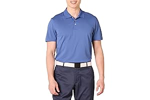 Men's Quick-Dry Polo Blue Golf Shirt