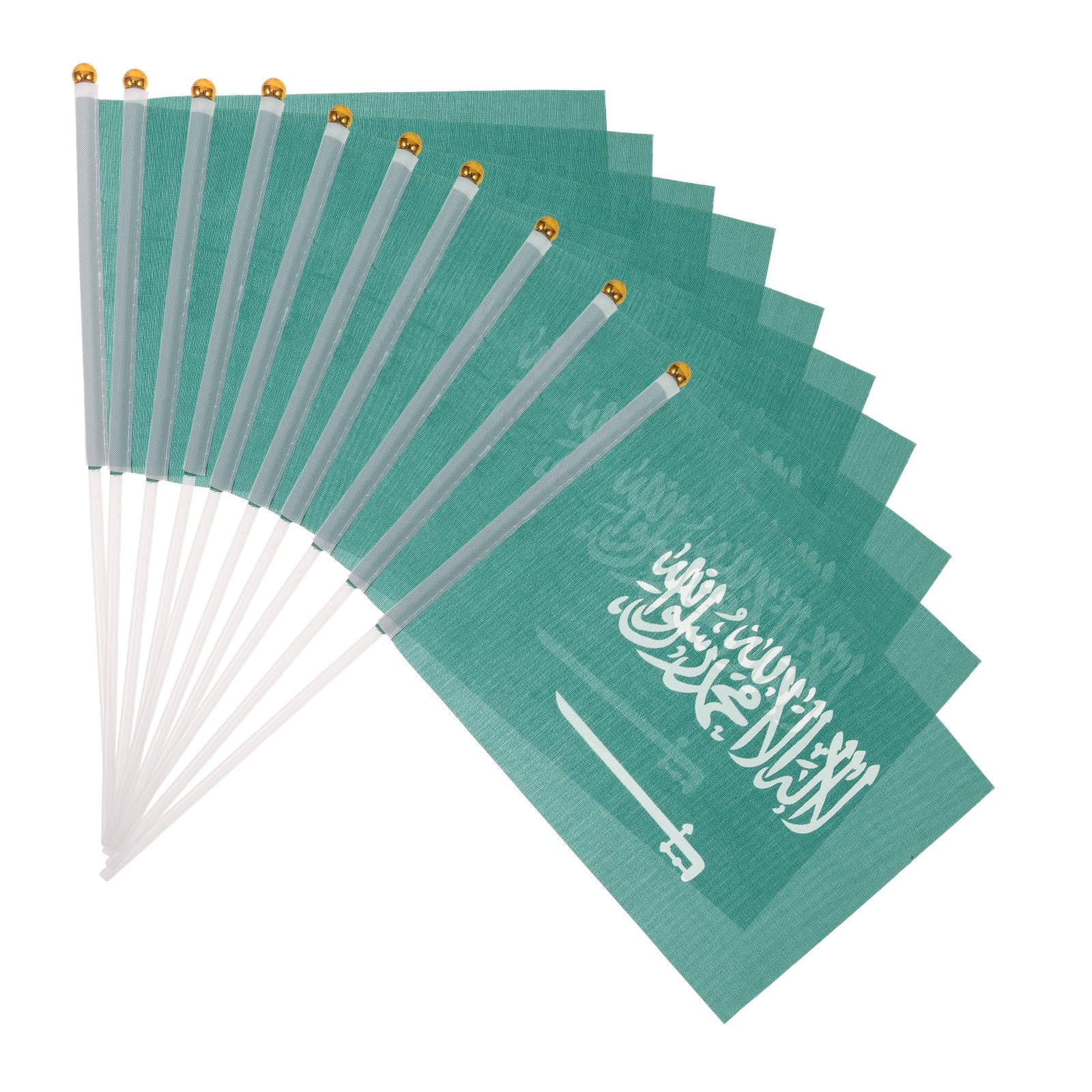 Drapeaux Saoudiens Lot de 100 mini fanions vert polyester avec œillets pour fête