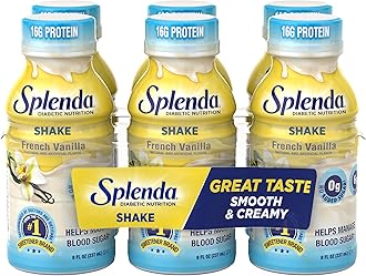 SPLENDA Diabetes Care Shakes - Meal Replacement Shake, 8 Fluid Ounces Per Bottle (French Vanilla, 6 Pack)
