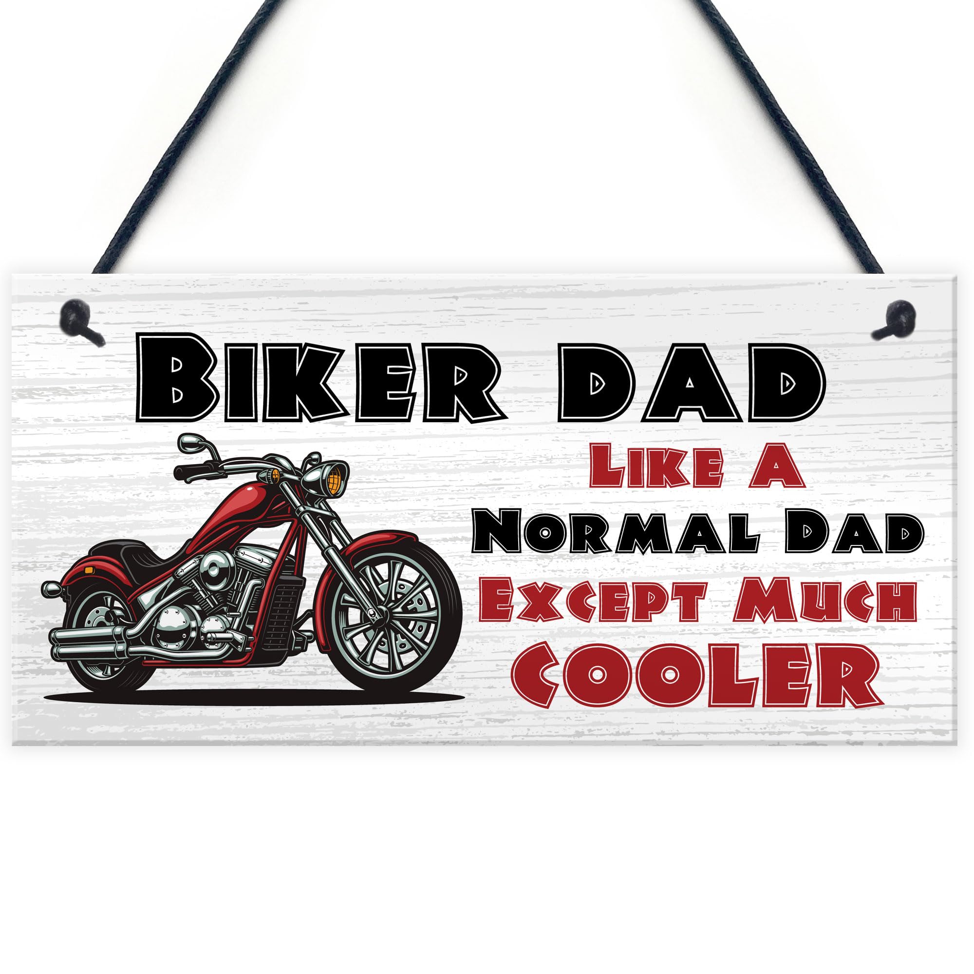 Red Ocean Funny Biker Dad Sign Biker Gift Dad Gift For Birthday Christmas Hanging Man Cave Sign Daughter Son Gift