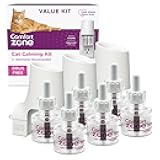 COMFORT ZONE Value Kit: 3 Cat Calming Diffusers & 6 Refills; Cat Pheromones Help Anxiety; Reduce Stress, Urine Marking, Scratching
