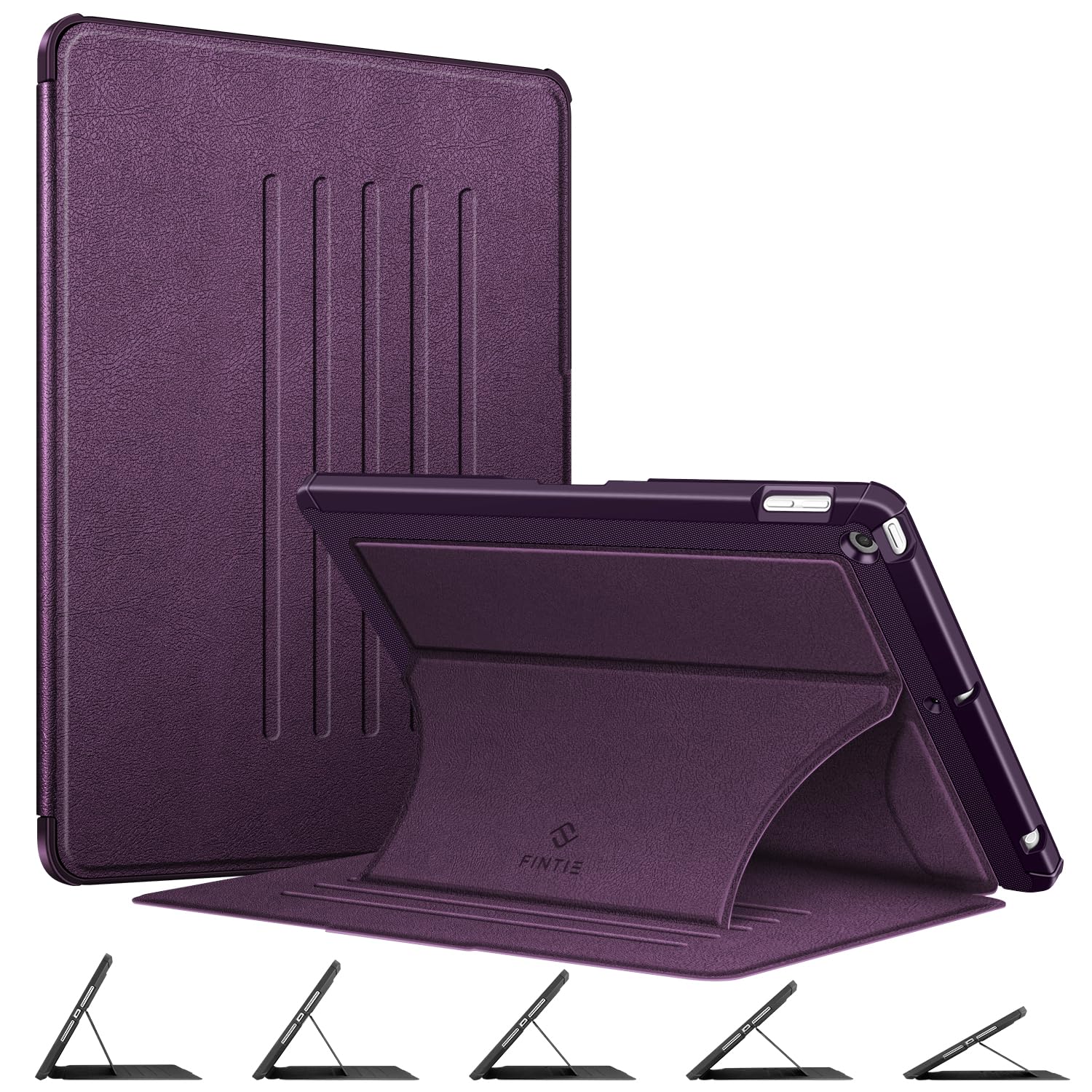 Fintie Schutzhülle mit magnetischem Ständer für iPad 9. / 8. / 7. Generation (2021/2020/2019) 10,2 Zoll (25,9 cm) (2021/2020/2019), mehrere sichere Winkel, stoßfest, robust, weiche TPU-Rückseite
