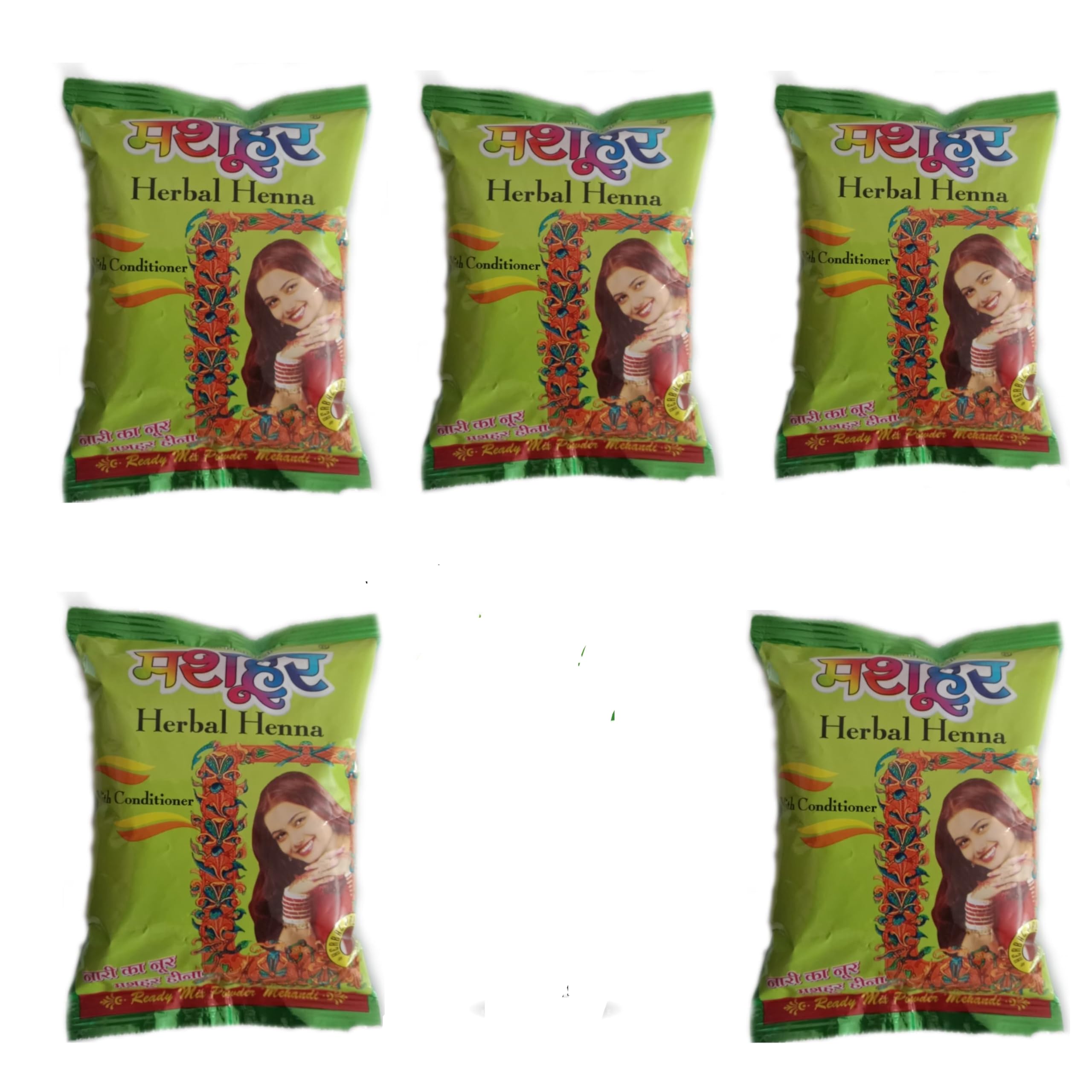 Mashhoor Herbal Henna Powder for Hair, with Amla, Shikakai and Ritha, Pack of 5, 80g Each-image-16