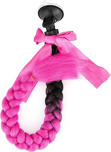 Miniatura 5 de SEGO 1 unidad2 trenzas de coleta para casco con ventosa desmontable, moño para coleta, muchos colores (casco no incluido)