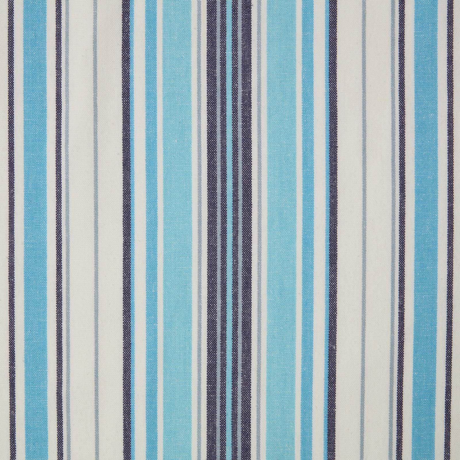 HOMESCAPES 100% Cotton Fabric Fat Quarters, Multi Coloured Blue Striped Cotton Fabric, 150cm Wide Stripe Cotton Fabric Squares By The Metre, Craft Material for Sewing, DIY, Patchwork & Quilting