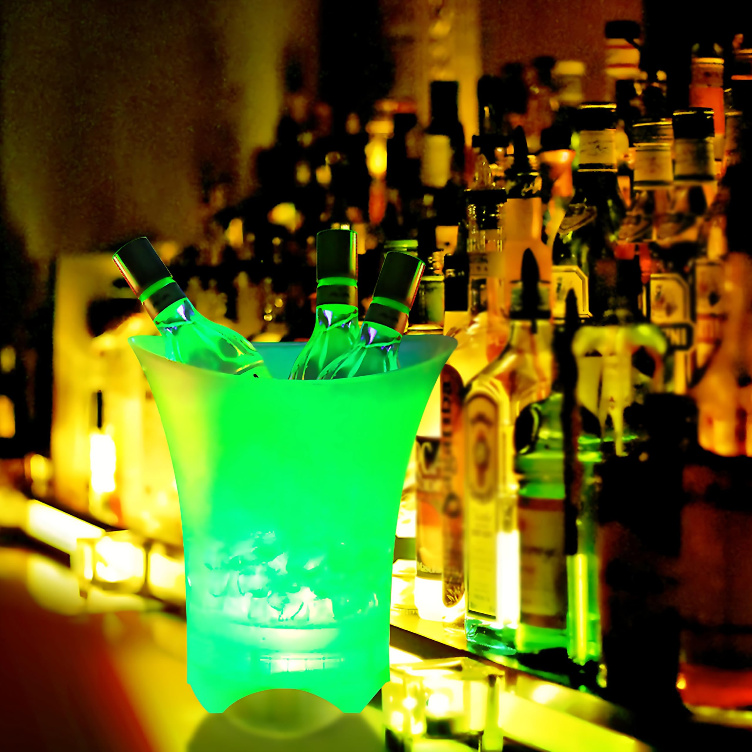 Cubo de hielo LED de 5L y contenedor de bebidas impermeable con luces automáticas 1