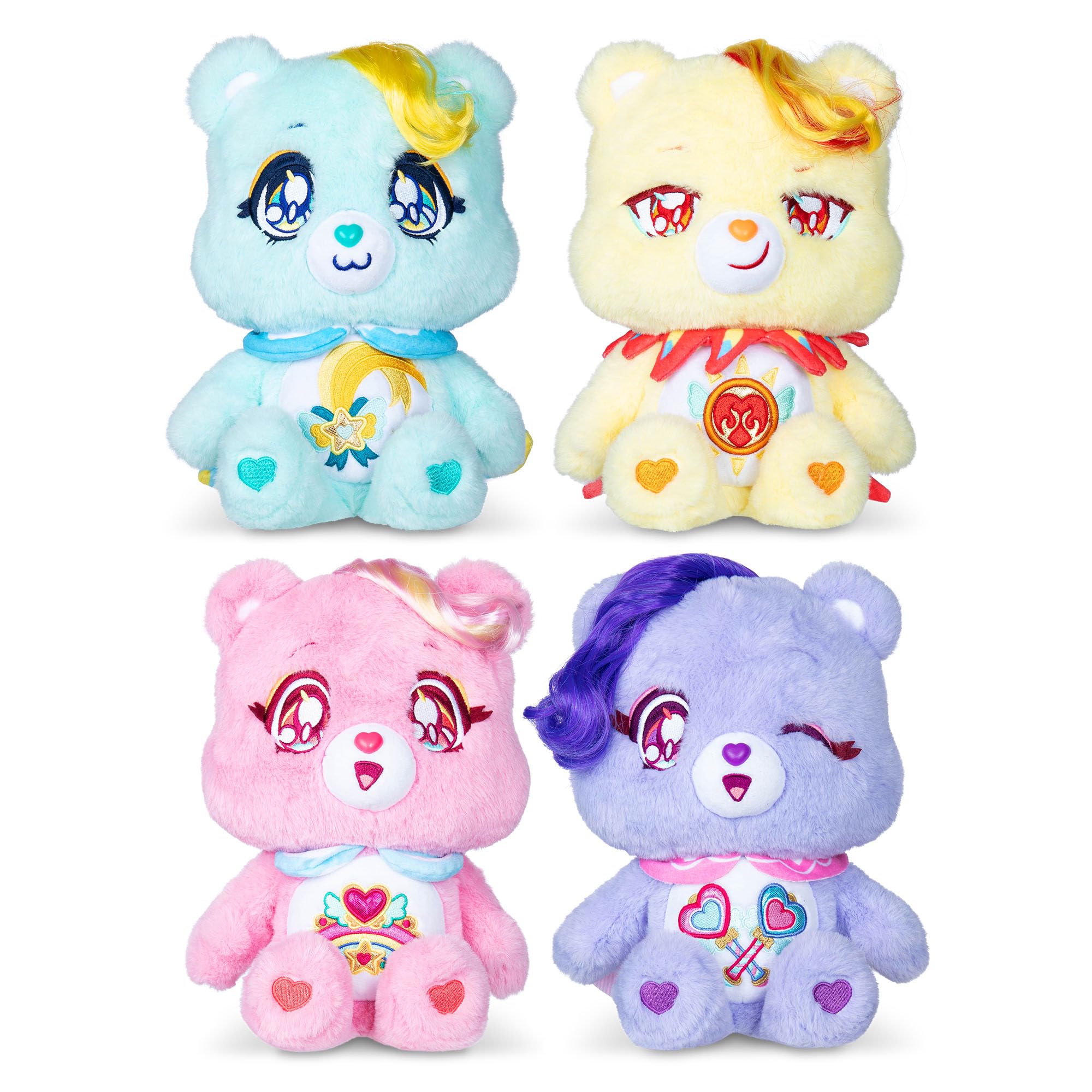 Basic Fun Care Bears 35 cm Kindness Keepers pluszowy miś – Cheer Bear, przyjazna dla środowiska, miękka zabawka z uroczym wyrazem twarzy i odznaką na brzuchu, uroczo kolekcjonerski plusz dla dzieci i