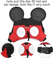 Vista 5 de Cinturón antipérdidas para niño pequeño con minicorrea de seguridad para niños y niñas, Rojo