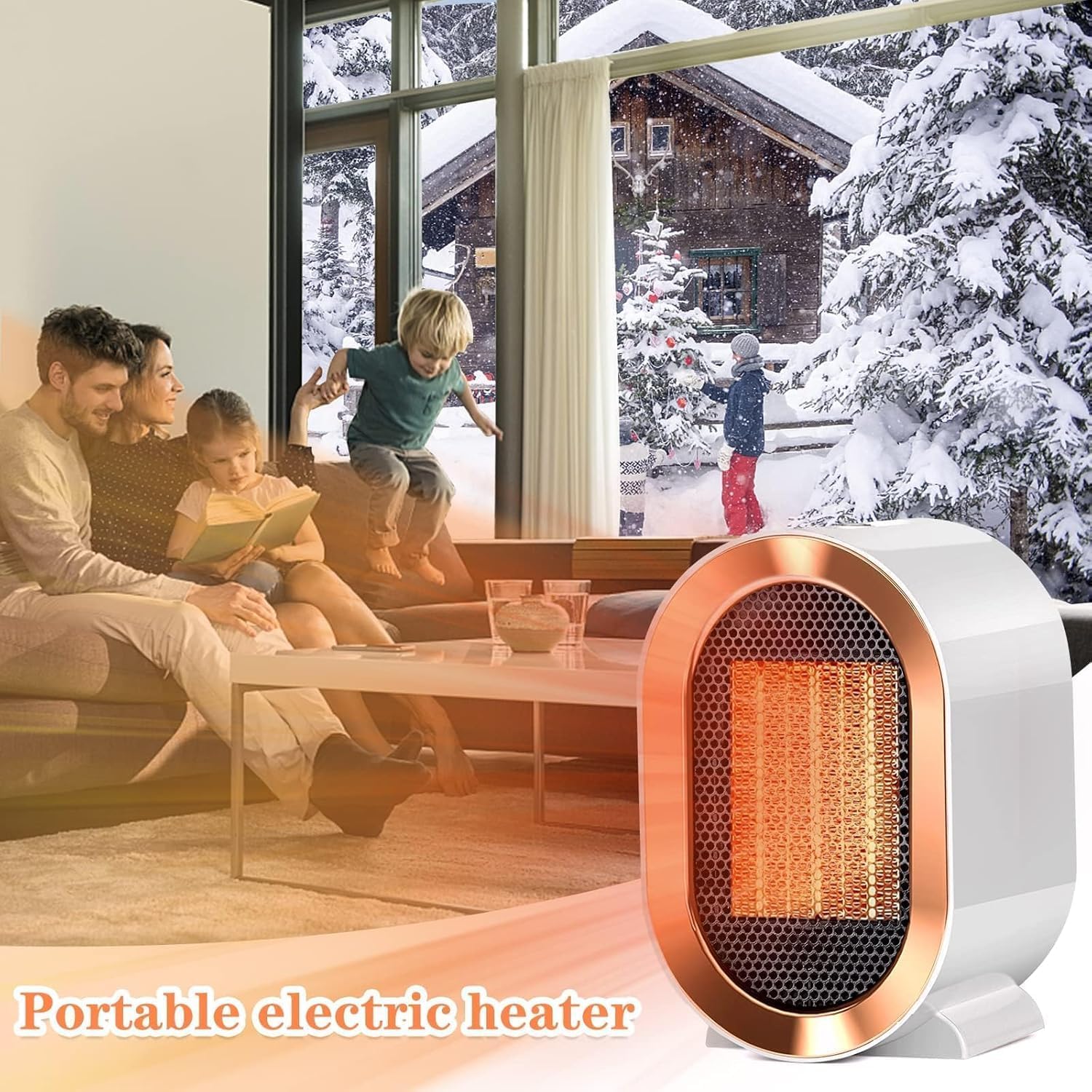 Calentadores Bajo Consumo Pequeños 220V 1200W, Calefactor Ceramico Para Dormitorio, Sala de Estar y Oficina