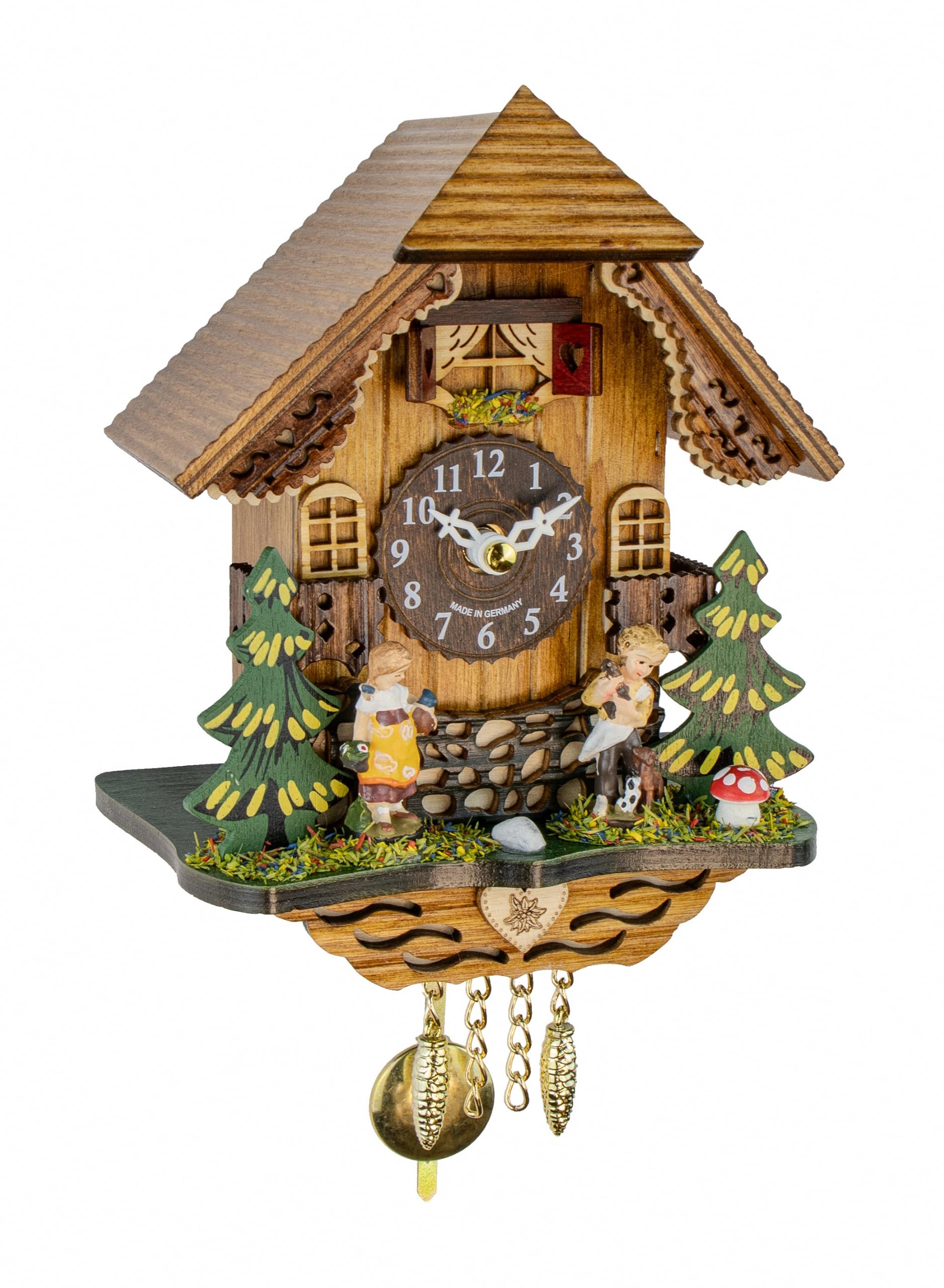 Trenkle Multicolored Kuckulino Black Forest Clock Black Forest House With Quartz Movement And Cuckoo Chime