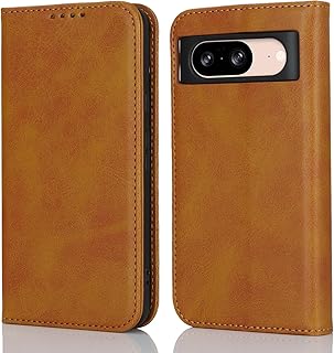 【Hamany】 google pixel 8 ケース 手帳型 ピクセル8 ケース 耐衝撃 カード収納 内蔵マグネット pixel8 横置きスタンド機能 耐摩擦 レザー カバー-ファッションライトブラウン