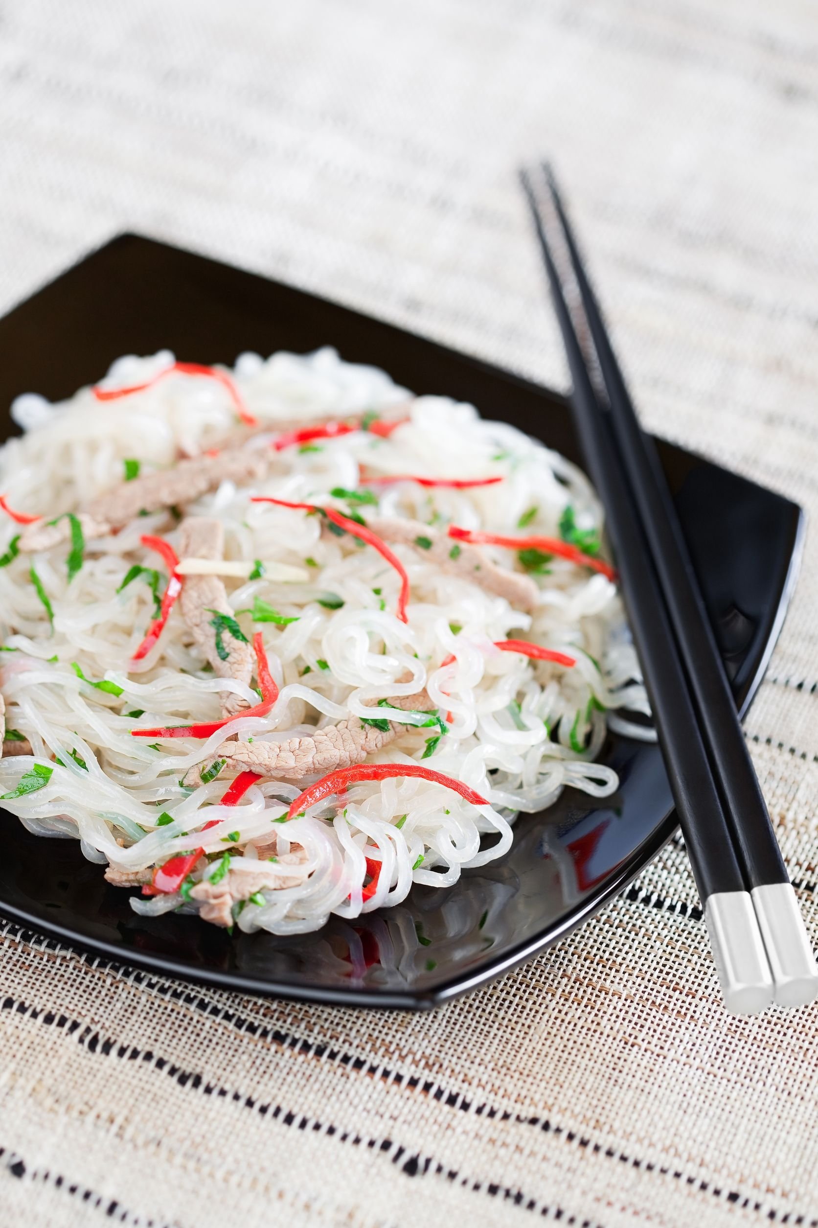 Shirataki Slendier pâtes de konjac biologique - paque de glass noodle Style (6 x 250 g)