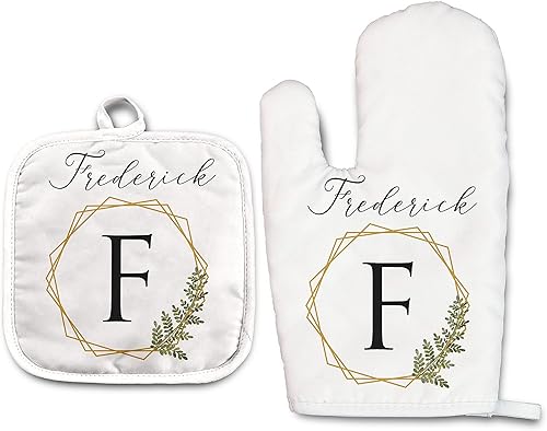 Miniatura 27 de Lemon - Juego de manoplas de horno personalizadas y soporte para ollas Mitón de horno Soporte para ollas Regalos de cocina Inauguración