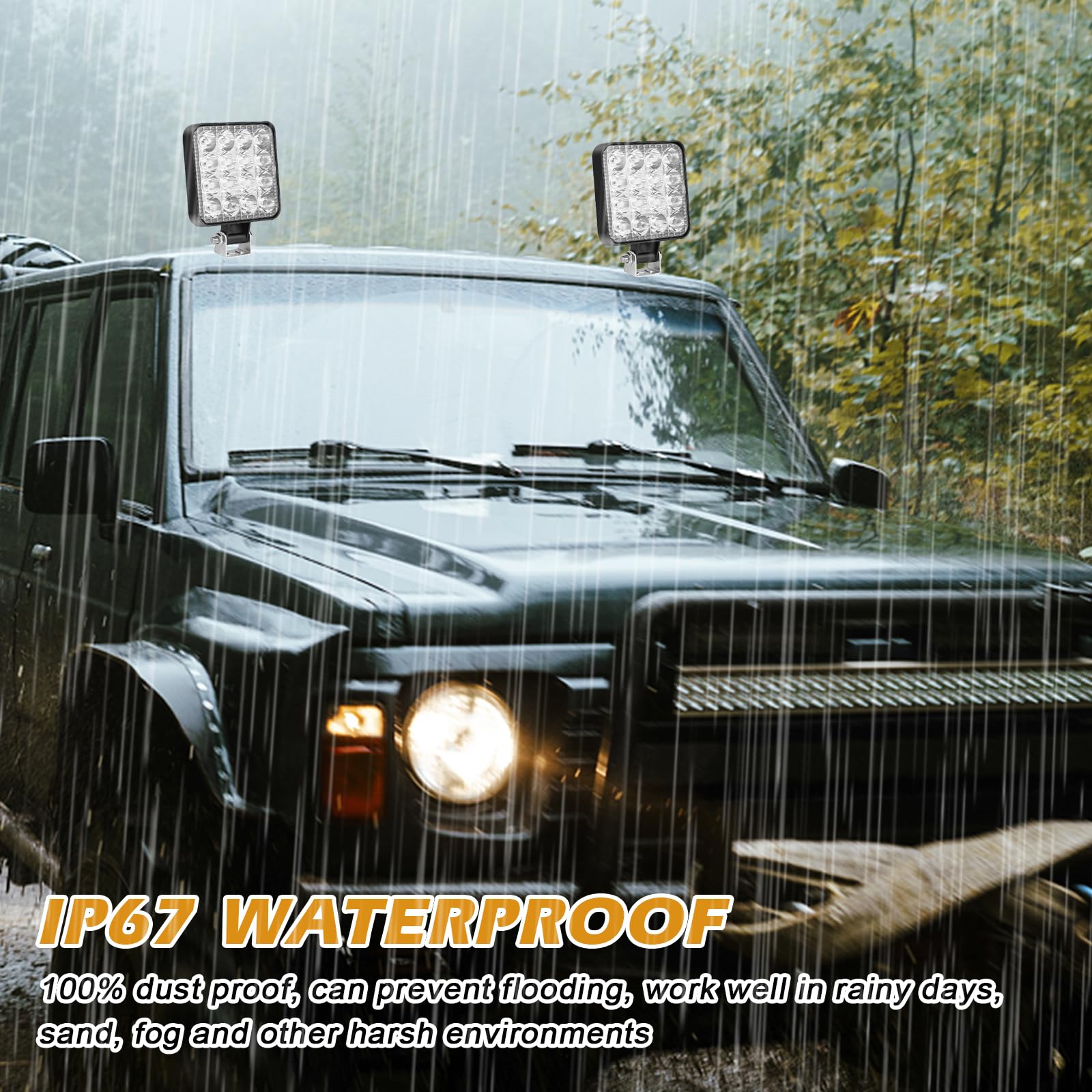 6 Fari Da Lavoro LED 48W Per Fuoristrada - Impermeabili IP67, 12V/24V, Per Trattori E SUV - Foto 9