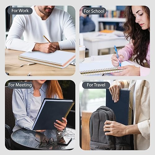 Miniatura 2 de Cuaderno gráfico grande de 8.5 x 11 pulgadas, cuadrícula gráfica en espiral, 210 páginas, cuaderno gráfico de tapa dura, cuaderno de papel de