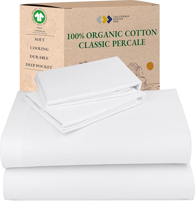 California Design Den Queen Sheet Set Organic Cotton