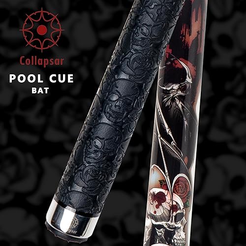 Miniatura 5 de Collapsar CBP Palo de Billar con Estuche Duro 1X1, Punta de 13 mm con Tecnología de Baja Deflexión, Taco de Billar de 58" de 2 Piezas, 19-21 oz,