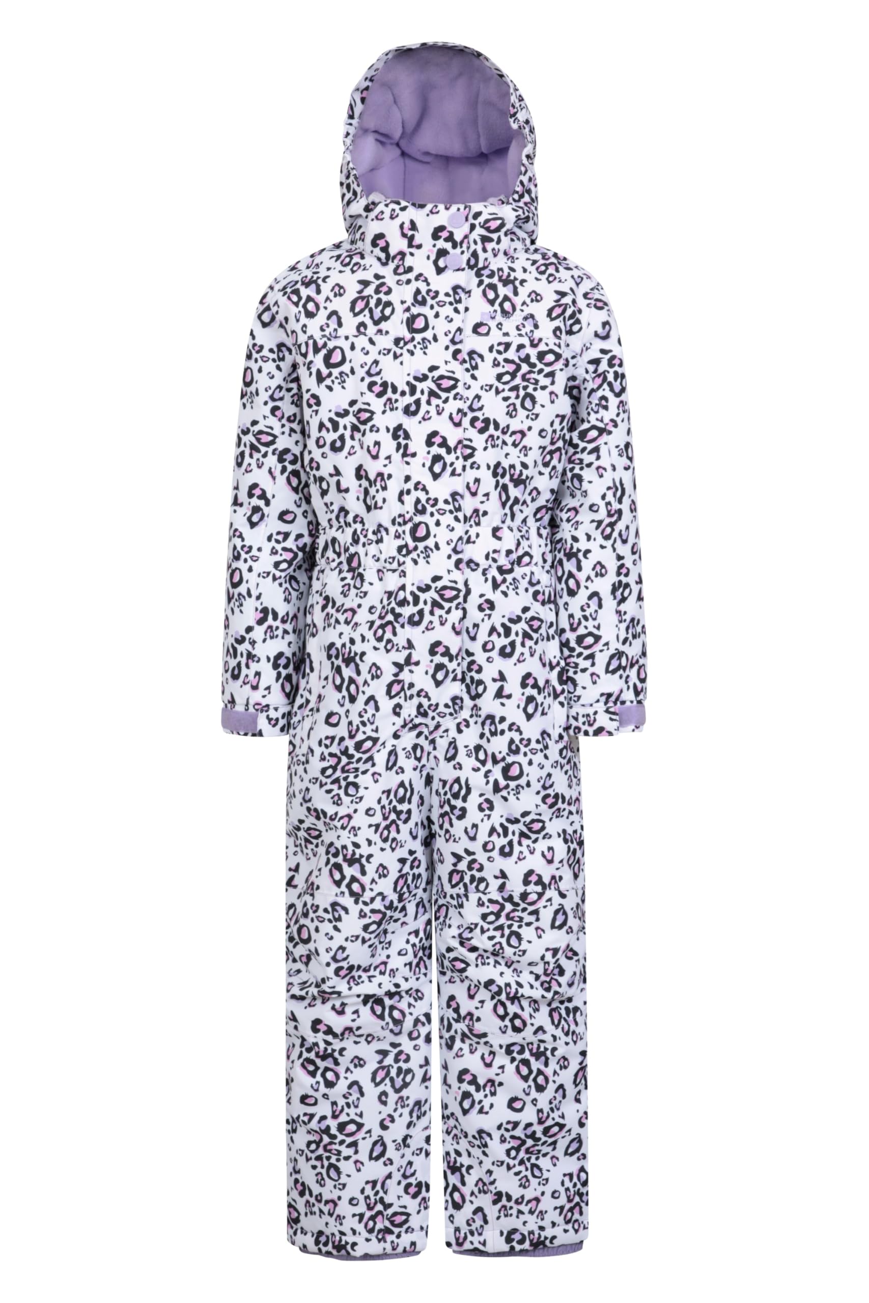 Mountain Warehouse Girls Lilac Cloud Kids Snowsuit - Waterproof, Adjustable, One Piece Winter Jumpsuit With Taped Seams & Fleece Lining For & Boys - For Rain, Ski, Winter Kids Size 2-3 Years