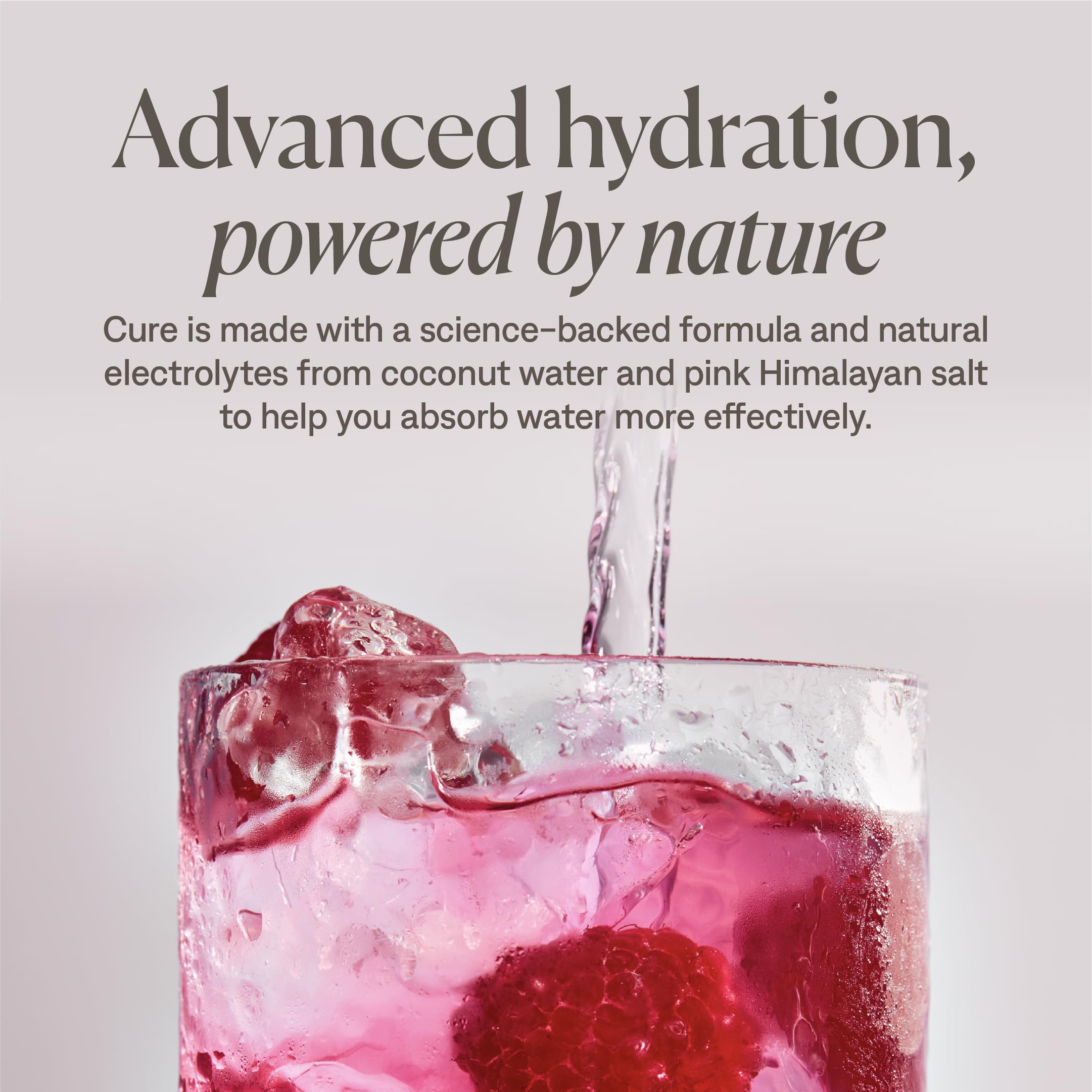Cure Hydration - Electrolyte Drink Powder Raspberry 14 Packets — Amazon image 3