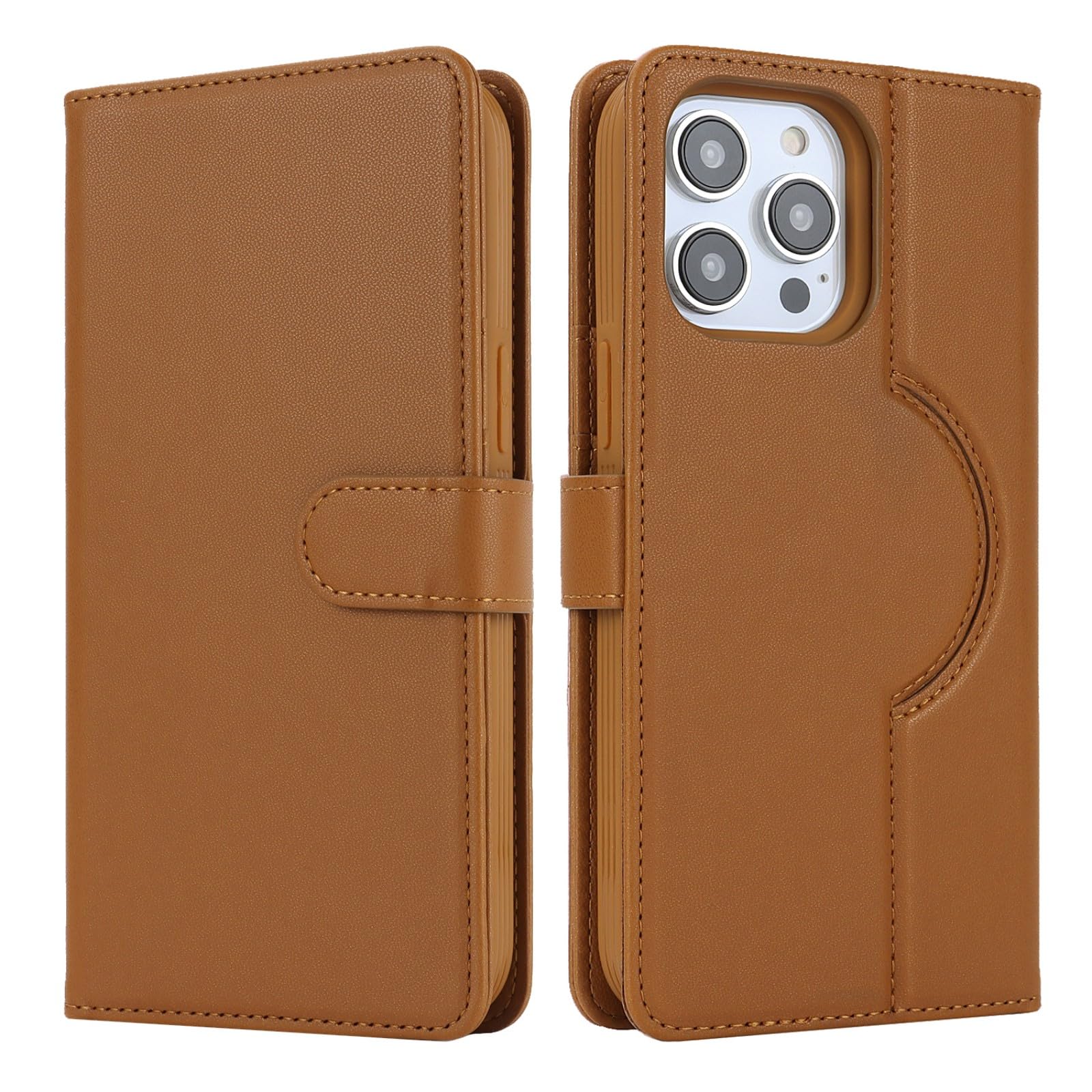 Zouzt for iPhone 15 Pro Max 6.7 Inch Detachable Wallet Case with Card Holder for MagSafe Premium PU Leather 2 in 1 Flip Folio Book Magnetic Stand Protective Phone Cover - Image 3