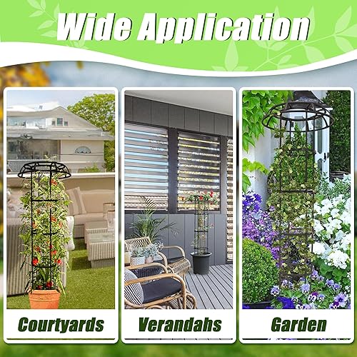 Miniatura 7 de Enrejado de jardín para plantas trepadoras al aire libre, enrejado superior de hongo de 65 pulgadas para plantas trepadoras, soporte de enrejado