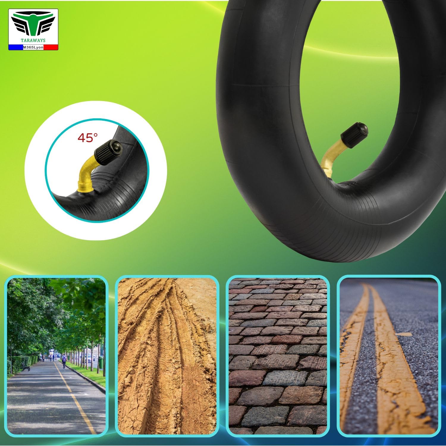 Camera D'Aria Per Monopattino E Passeggino - Misura 200x50, Valvola DIN7768 - Foto 5