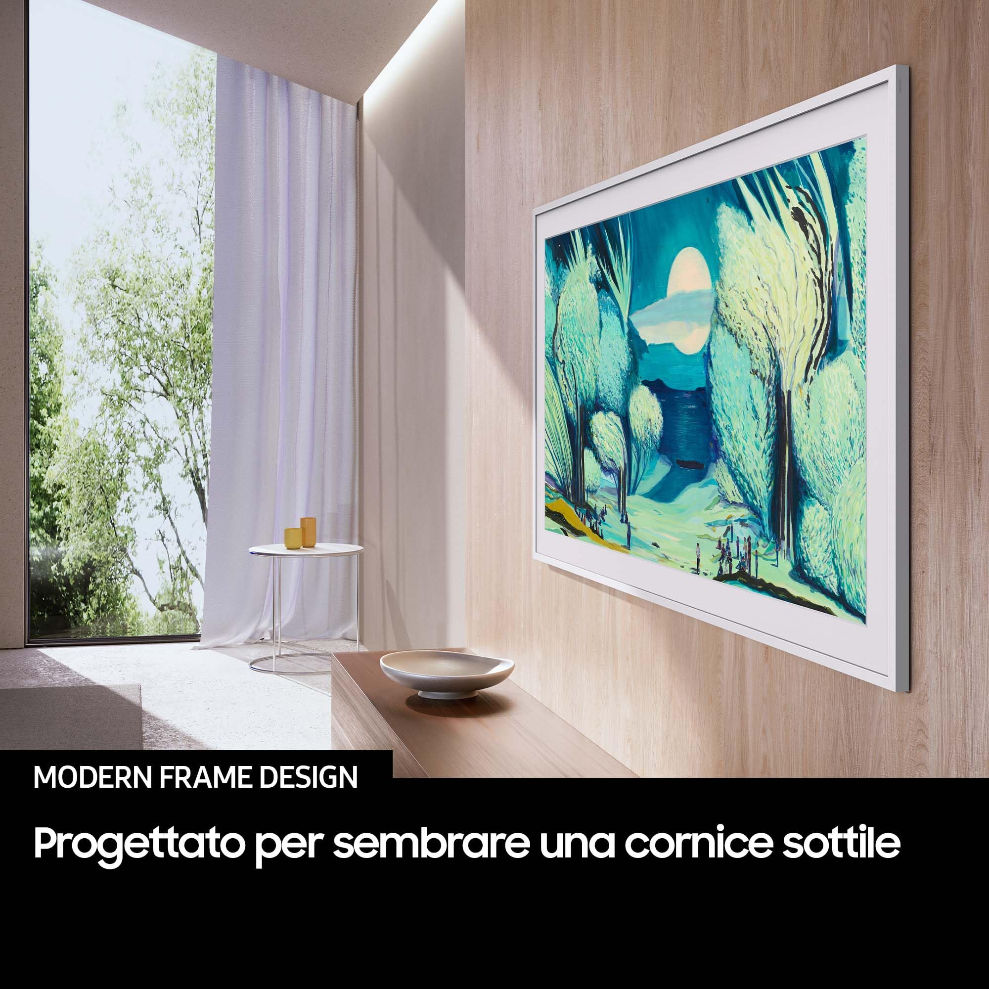 Samsung The Frame 4K Vision AI Smart TV 43'' QE43LS03FAUXZT QLED 4K, NQ4 AI Gen2 Processor, AI Upscaling, Matte Display, Dolby Atmos & OTS Lite, Modern Frame Design, PACCHETTO INTRATTENIMENTO, 2025