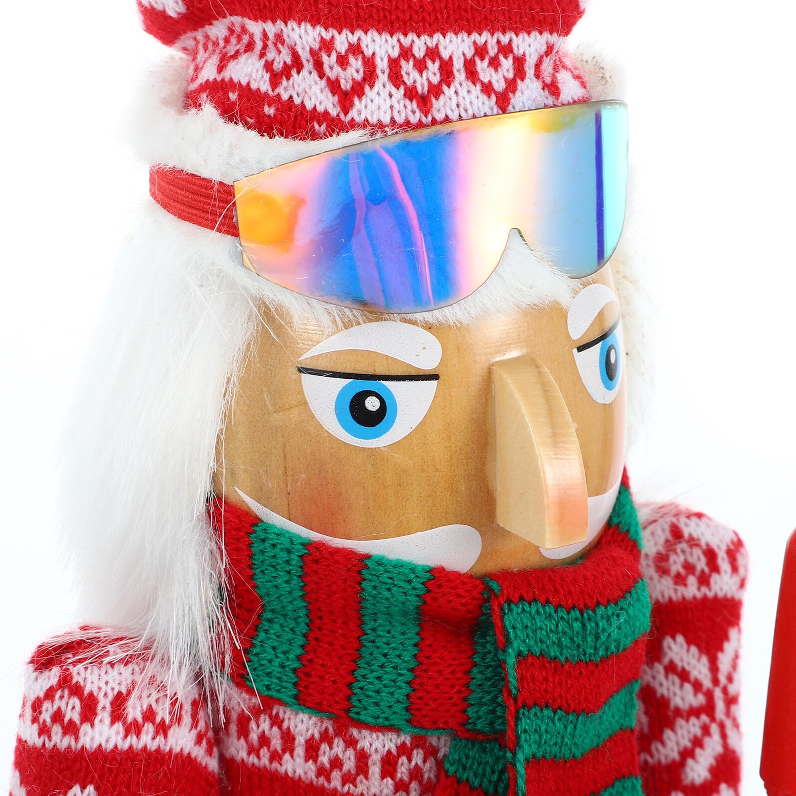 Toyvian Holz Nussknacker Figur für Weihnachten mit Handgefertigt Langlebig und Pflegeleicht für Dekoration zu Hause Baum