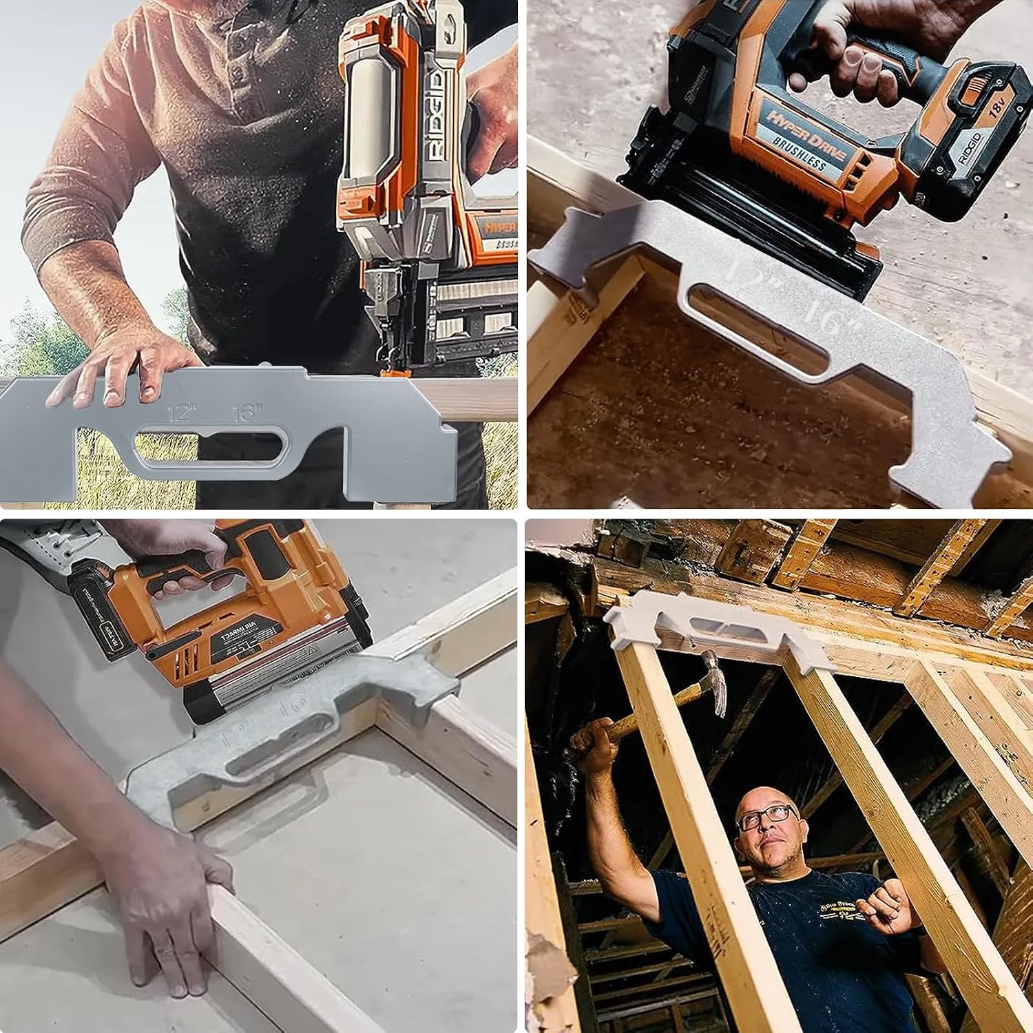 3 in 1 Framing Tools, 12" 14"&16" On Center Stud Layout Tool
