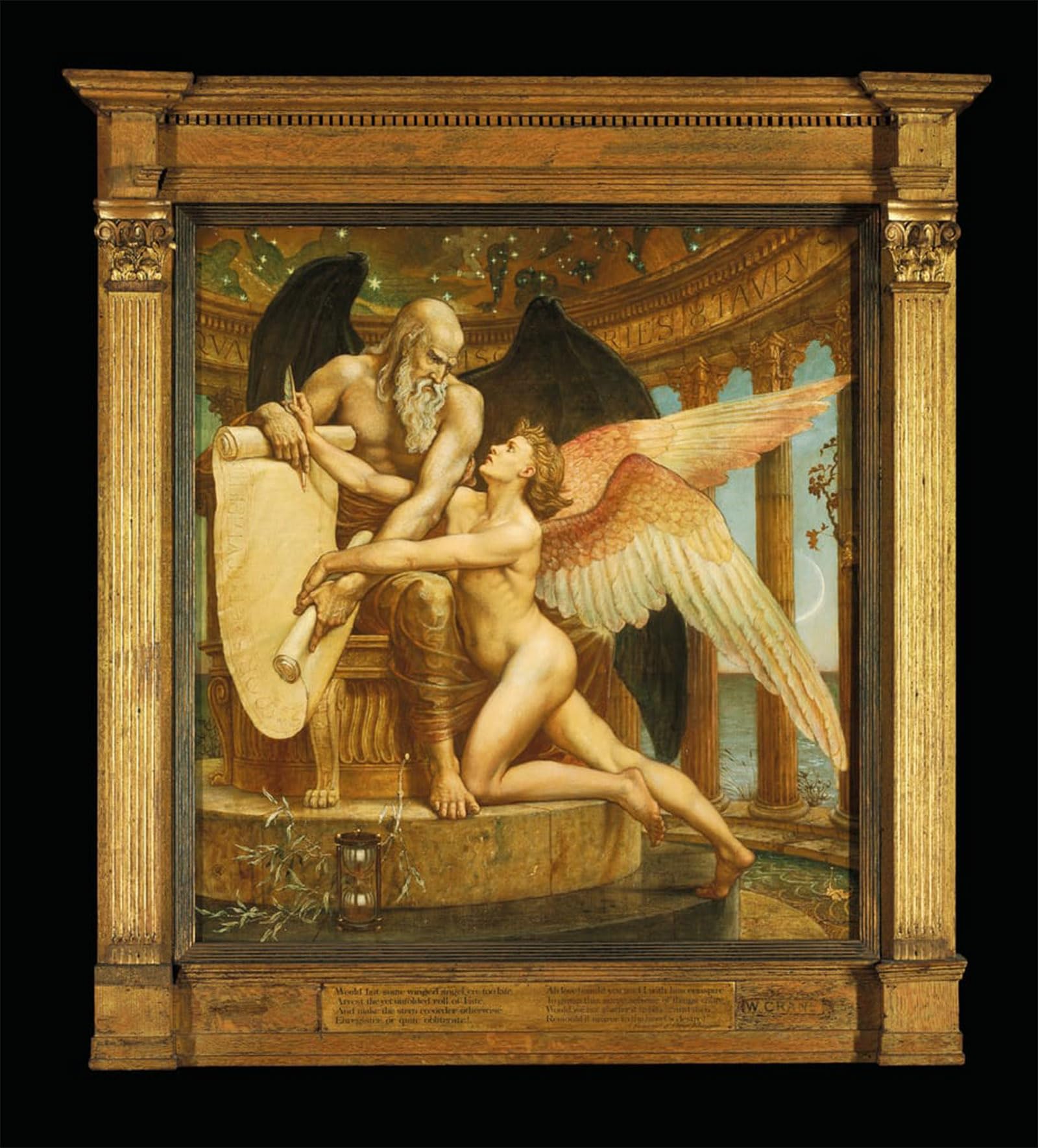 SERENDIPITP Retro Picture Poster Wall Art Pictures Painting the Roll of Fate by Walter Crane Wall Art Canvas Print for Wall Decor 60x90cm