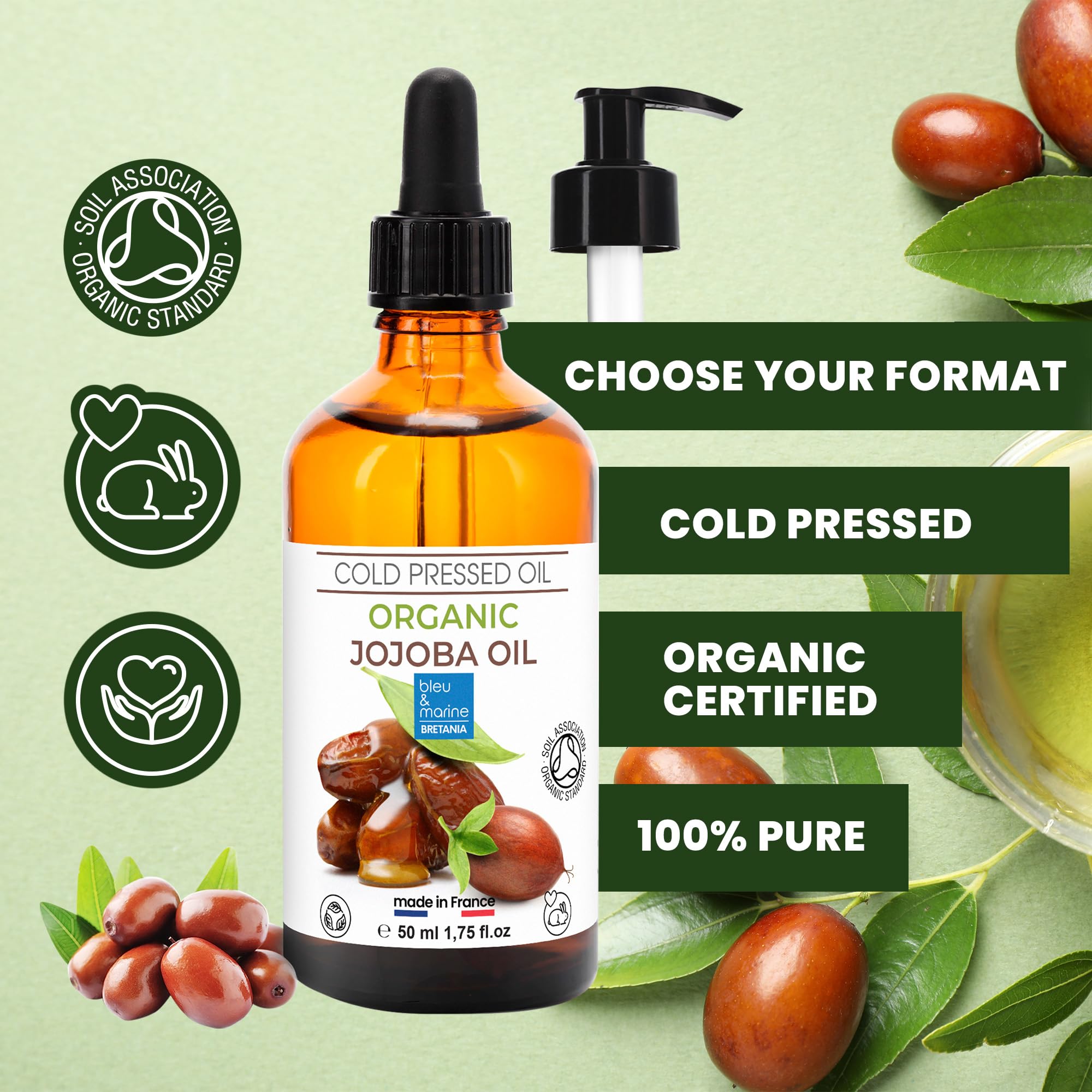 Olej Jojoba, BIO, Czysty i Naturalny: Serum Twarzy, Nawilżający Włosów i Brody, Zmywacz Makijażu, Oczyszczający Płyn Twarzy, Serum Rzęs, Olejek Skórek Paznokci, Skóry Atopowej - 250 ml