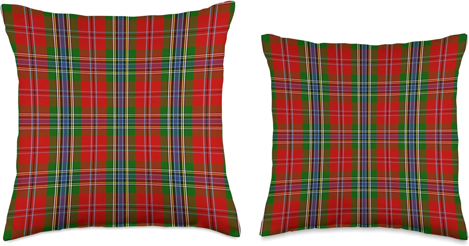 MacLean of Duart Tartan Scottish Plaid Throw Pillow