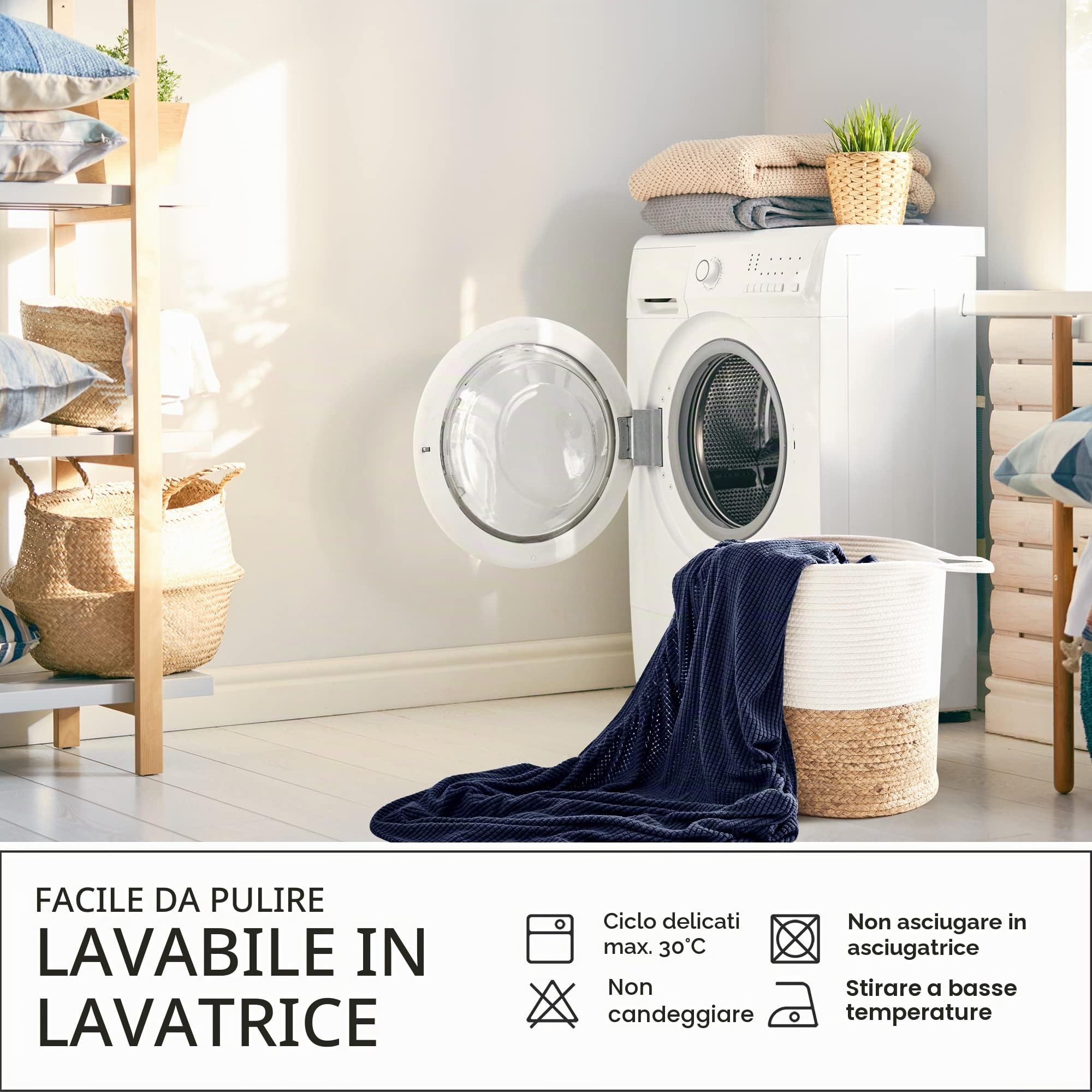 Deconovo Copridivano 2 Posti in Elastico Moderne Fodera Protettiva Divano Universale con Braccioli per Divano Blu Navy