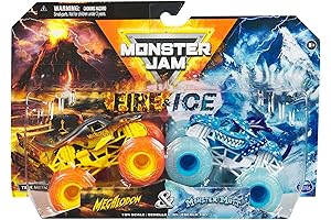 Monster Jam 2024 Fire & Ice 1:64 Diecast Monster Truck 2-pack Megalodon...