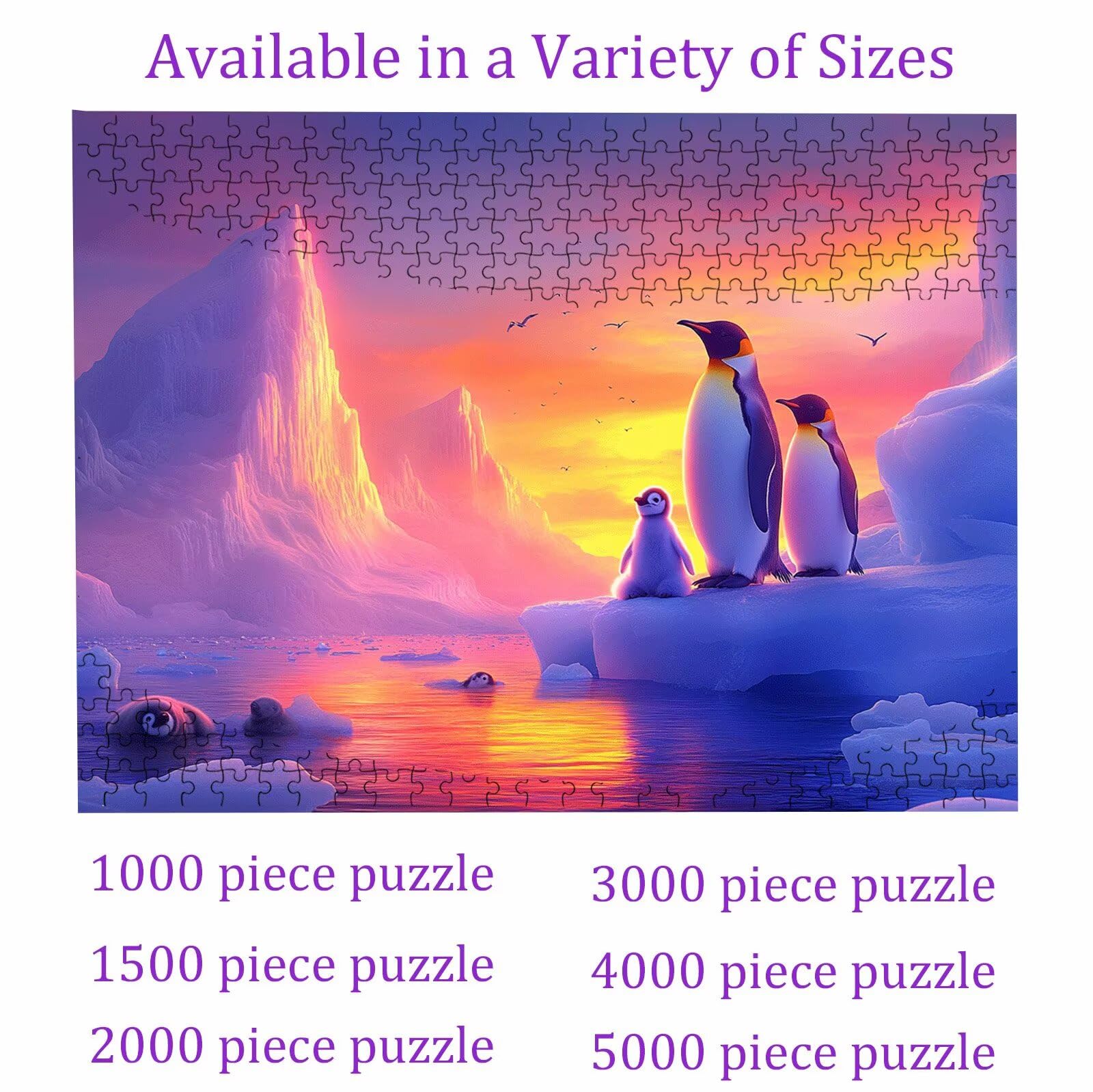 Puzzle 5000 sztuk pingwin zwierzęcy - duże drewniane puzzle - puzzle 5000 elementów dla dorosłych - gra inteligencyjna - opakowanie pudełka - precyzyjne cięcie - jakość kolorowe puzzle do wystroju