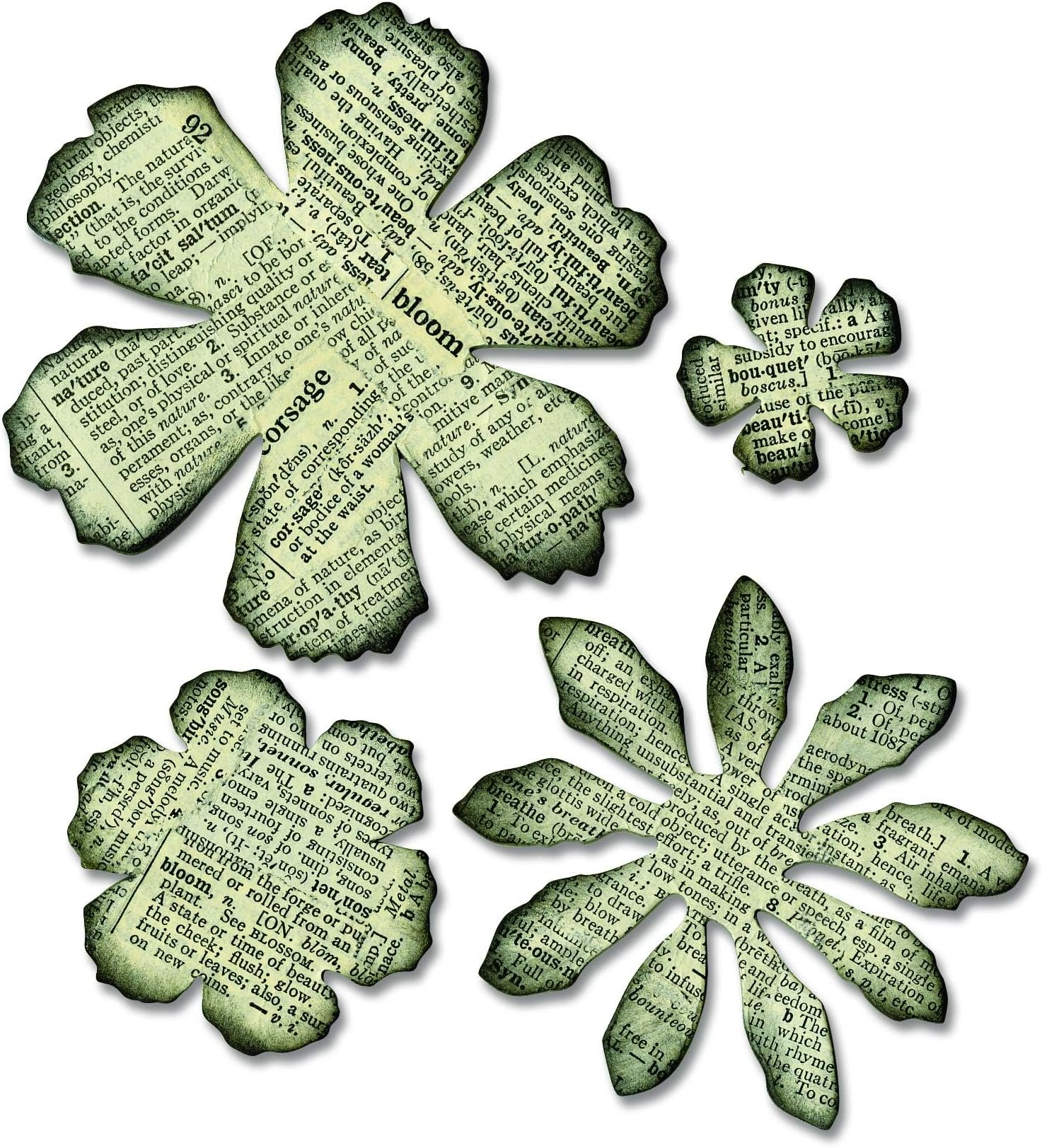 Sizzix, Tattered Florals Bigz Die , Tim Holtz, Multi Color, One Size