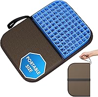 WISIMMALL Gel Seat Cushion 14.5x10.5 Foldable for Sciatica, Tailbone, Coccyx Pain Relief - Car, Office, Wheelchair, Travel