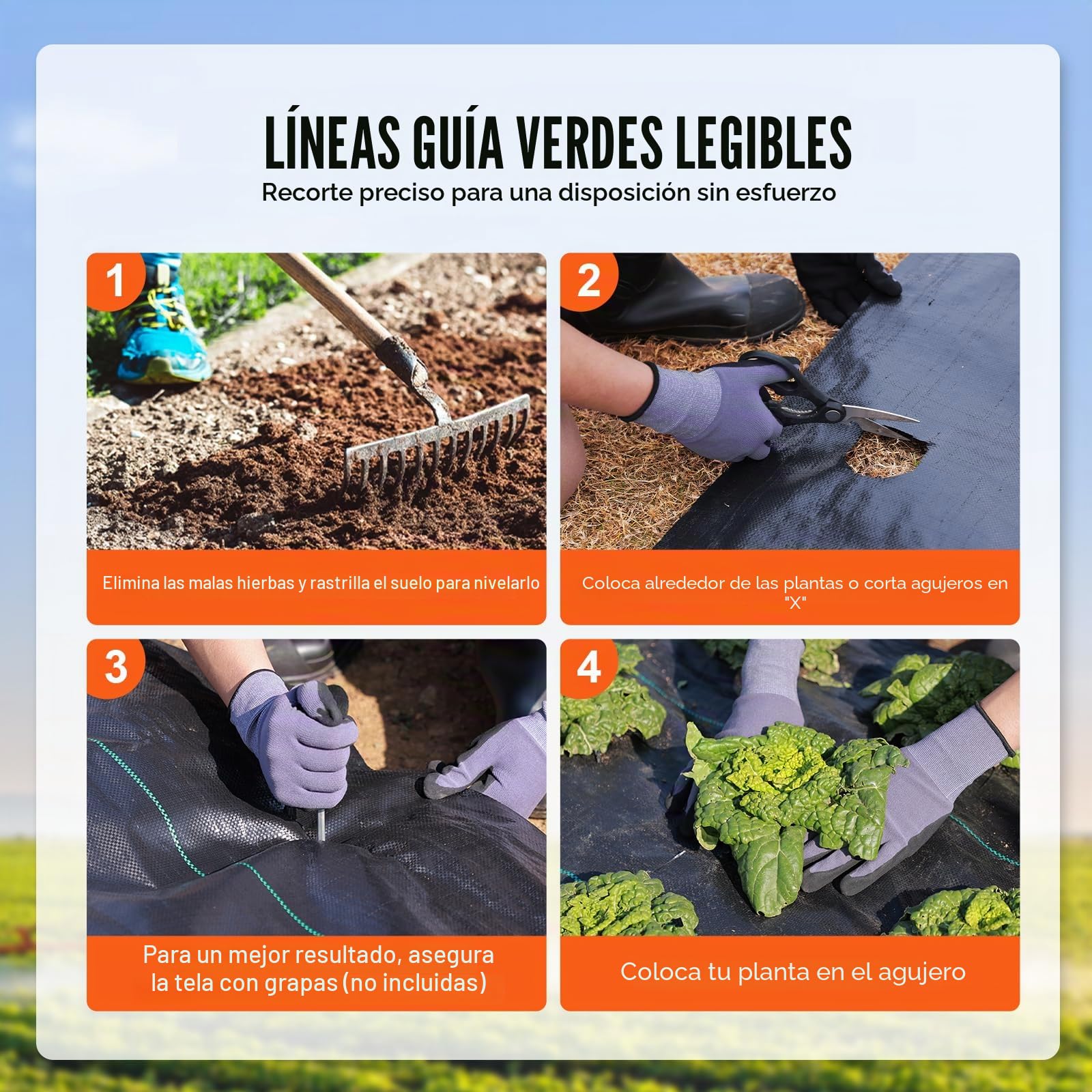 VEVOR Paño Mantillo Antimalezas 1,8 x 91,4 m Geotextil Tejido Anticrecimiento de Malezas Bajo Grava 102 g/m² Paño PP Permeable Resistente al Desgarro para Paisajismo, Cubierta del Suelo, Negro