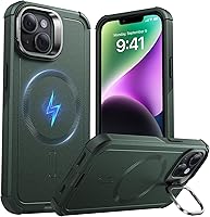 Vista 35 de ESR Funda magnética resistente para iPhone 13 Pro con soporte, protección contra caídas de grado militar de 23 pies, compatible con accesorios