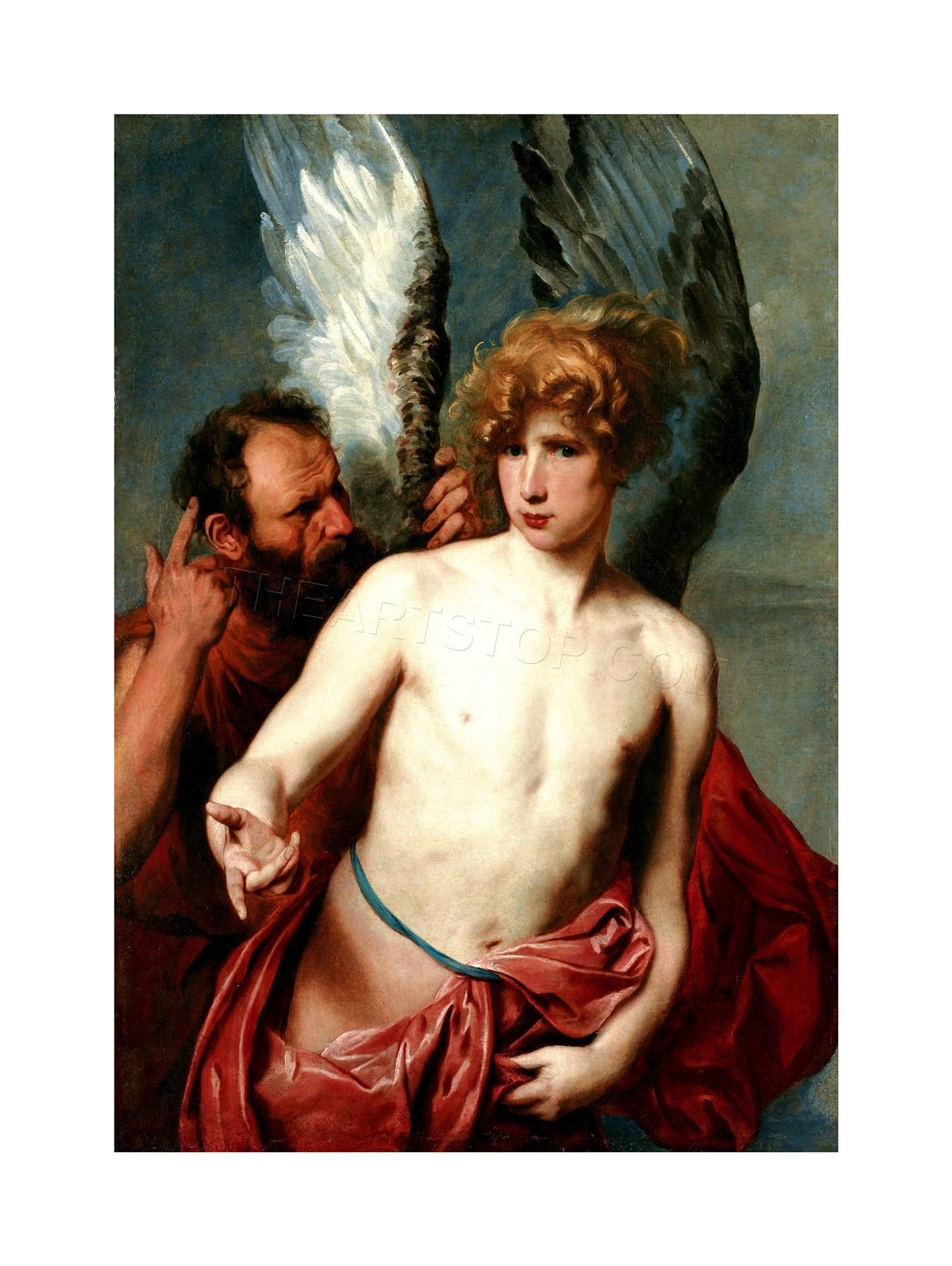 Wee Blue Coo Painting Mythology Greek Van Dyck Daedalus Icarus Wall Art Print