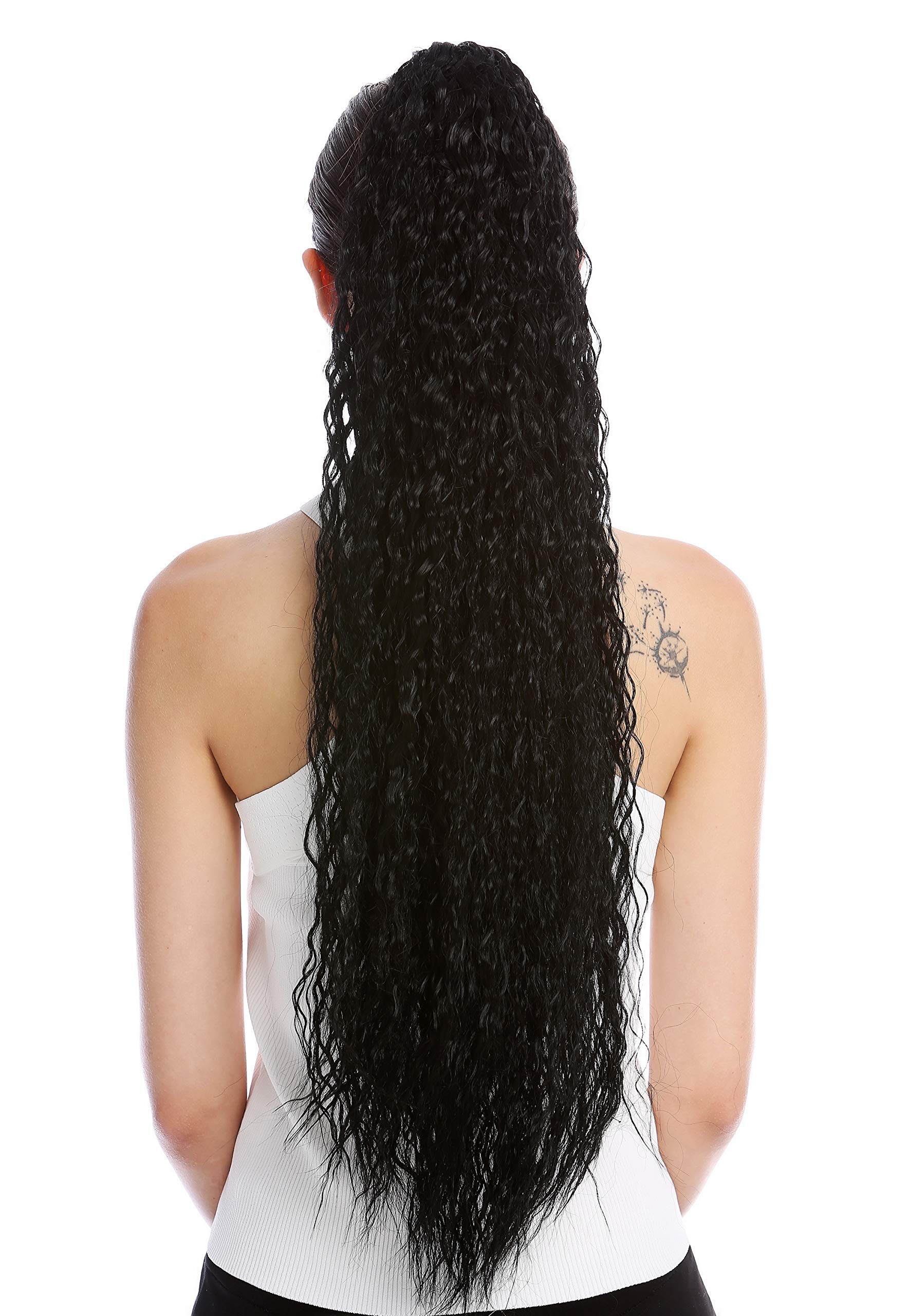 WIG ME UP - N857-V-1 Ponytail Hairpiece Extensions extremely long voluminous curled Afro Caribbean kinks kinked black 29inch - Image 2