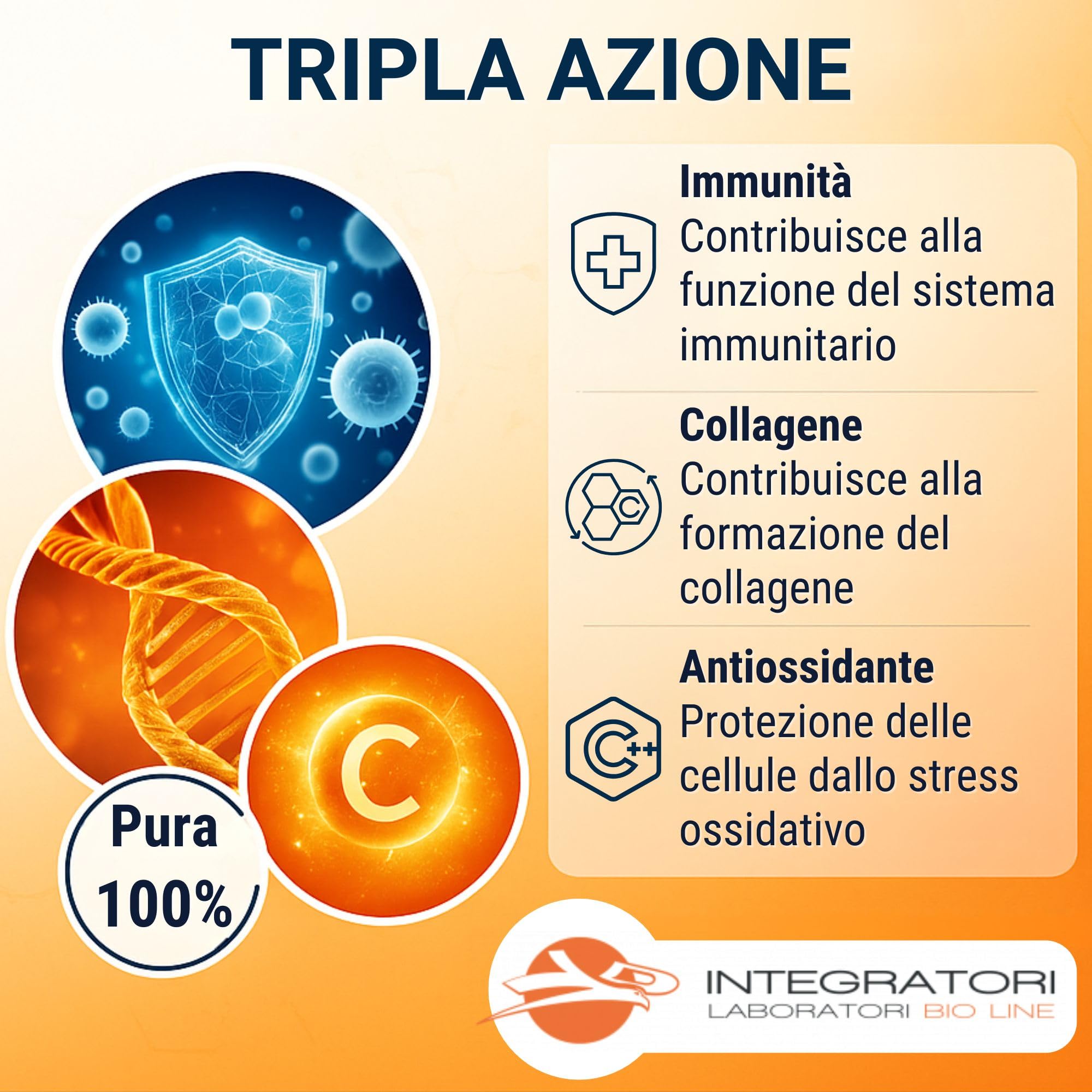 Laboratori Bio Line - Vitamina C 1000 mg DSM (250 Compresse) Integratori Vitamina C Red Quality a Base di Acido Ascorbico DSM, Integratore Difese Immunitarie ad Azione Antiossidante, Made in Italy