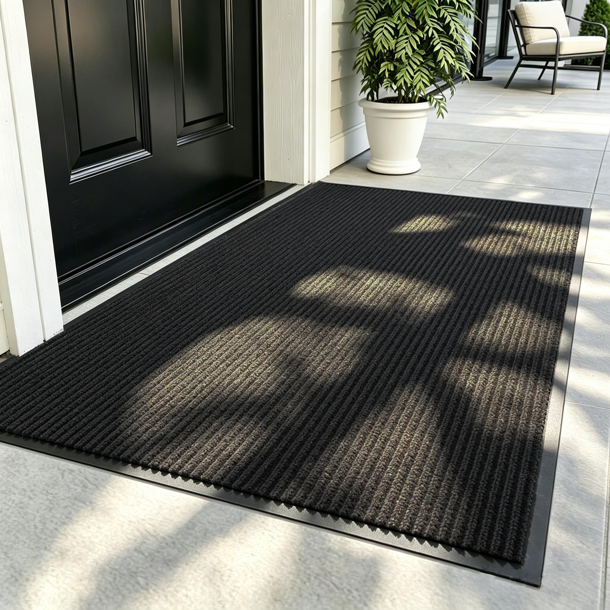 3x10 FT Extra Long Entrance Mat with Non Slip Rubber Backing, Indoor Outdoor Carpet Runner Rug for Entryway, Heavy Duty, Low Profile, Dirt Trapping and Moisture Guard(Charcoal Grey) — Amazon image 12