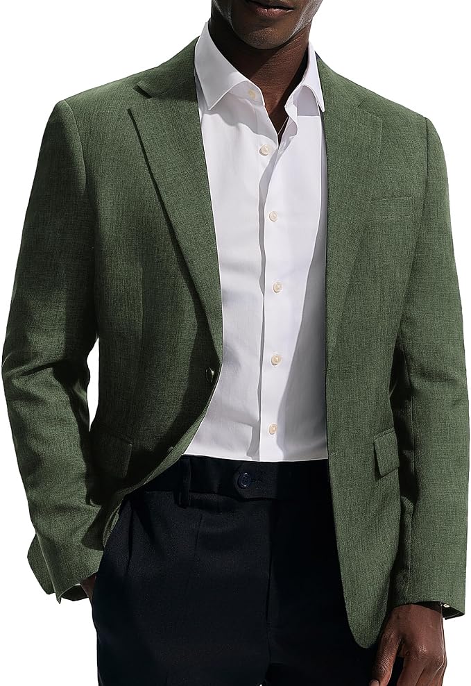 PJ PAUL JONES Mens Casual Business Sport Coat Blazer Two Buttons Slim Fit Lightweight Jacket fashion product photo