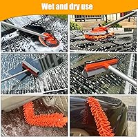 Vista 3 de Jaronx - Cepillo de lavado de autos de 62" con mango largo, kit de limpieza para automóviles, cepillo de limpieza de autos de microfibra