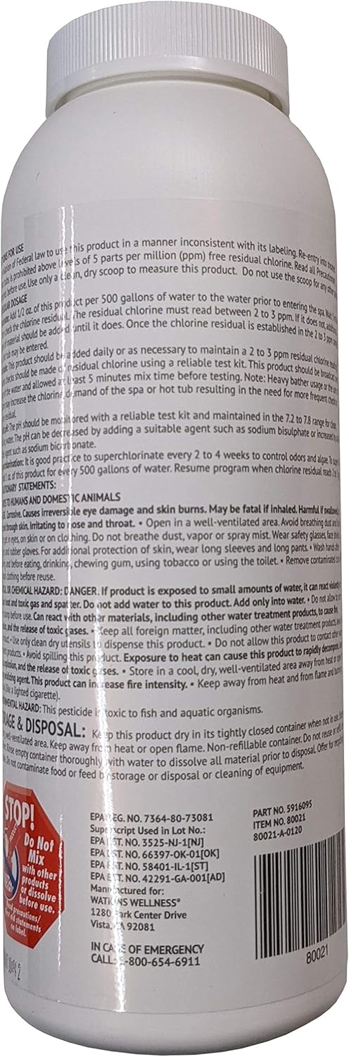 Hot Spring Concentrated Chlorinating Granules 2lbs 80021, White Single