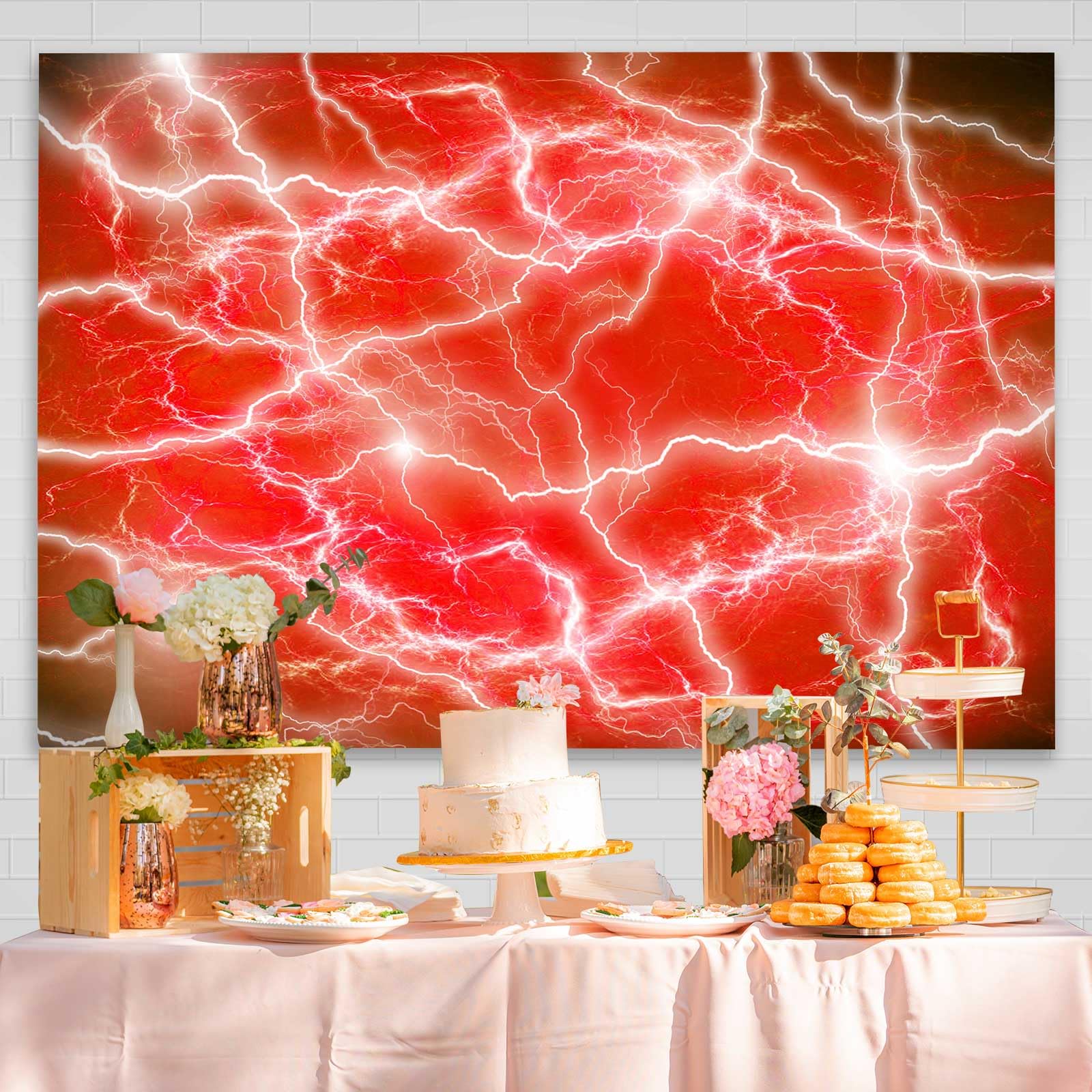 QICAIYUN Dark Blue Lightning Background Dark Cloudy Photo Background Blue Lightning Storm Backdrop for Kids Adults Portrait Photography Photo Studio Props 7x5 YUNBDJ716