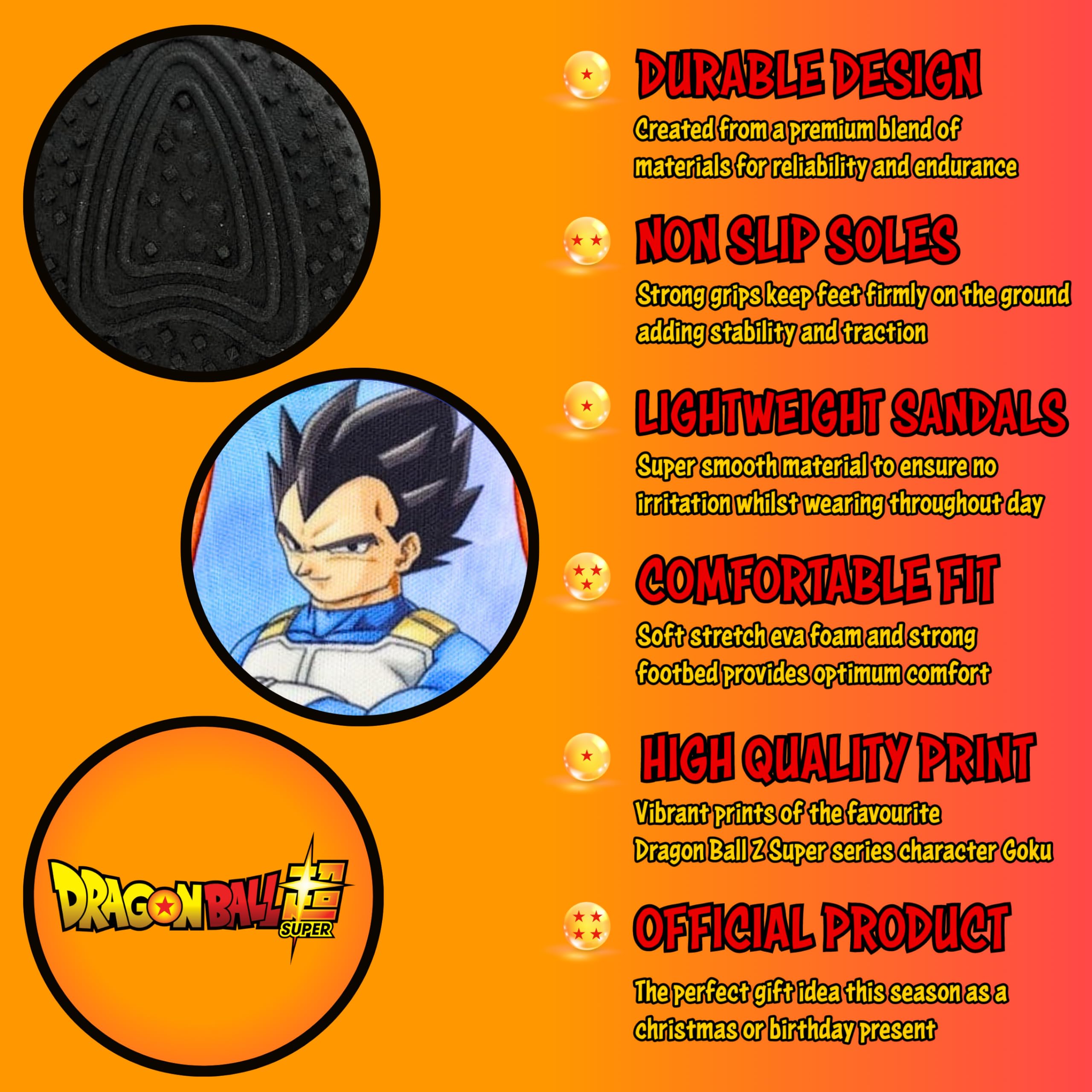 Dragon Ball Z Sandalias Zapatos Agua Niños Escarpines Antideslizantes Goku EU 34
